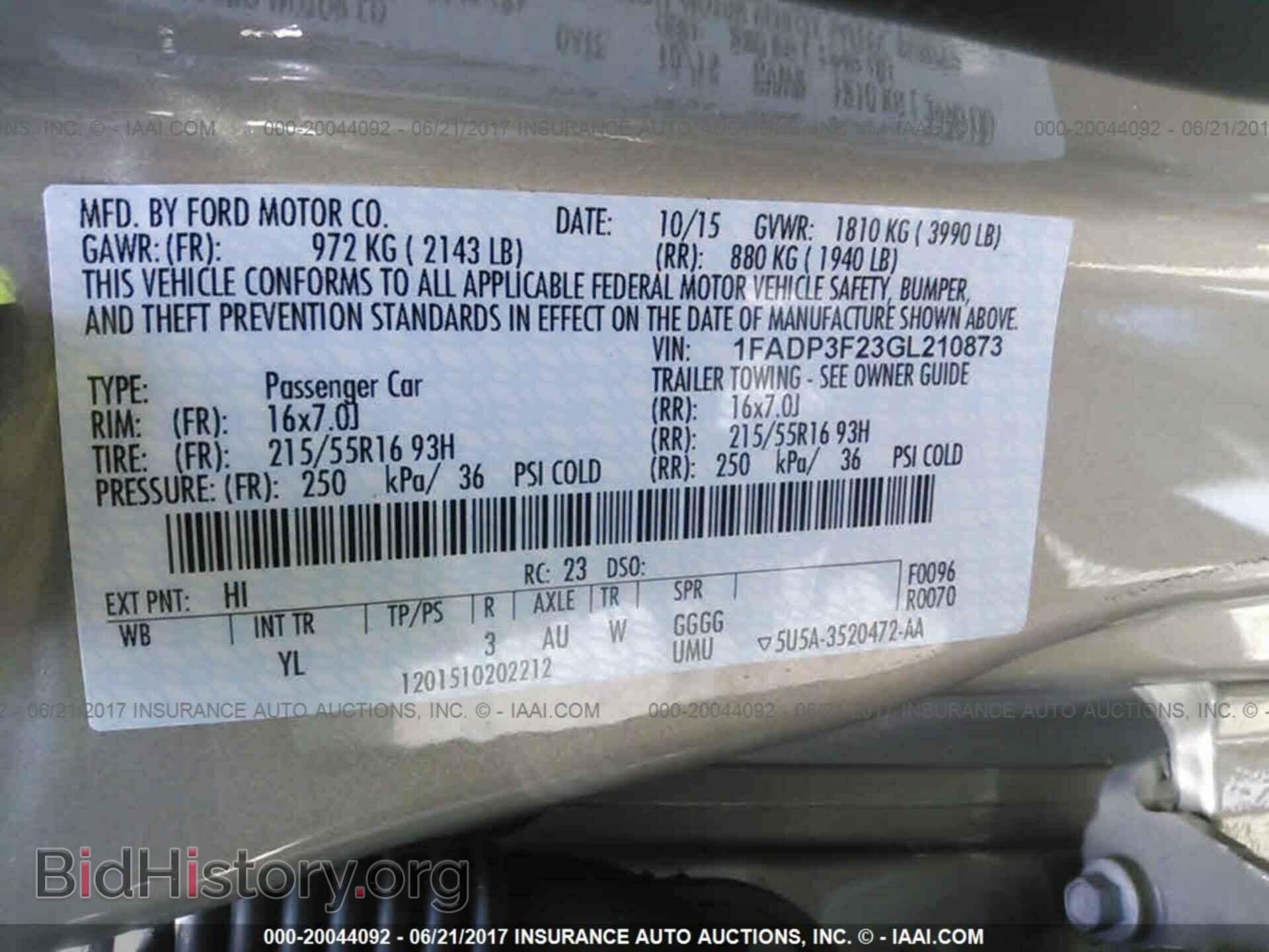 2016 Ford Focus - VIN: 1FADP3F23GL210873 - Фото 9