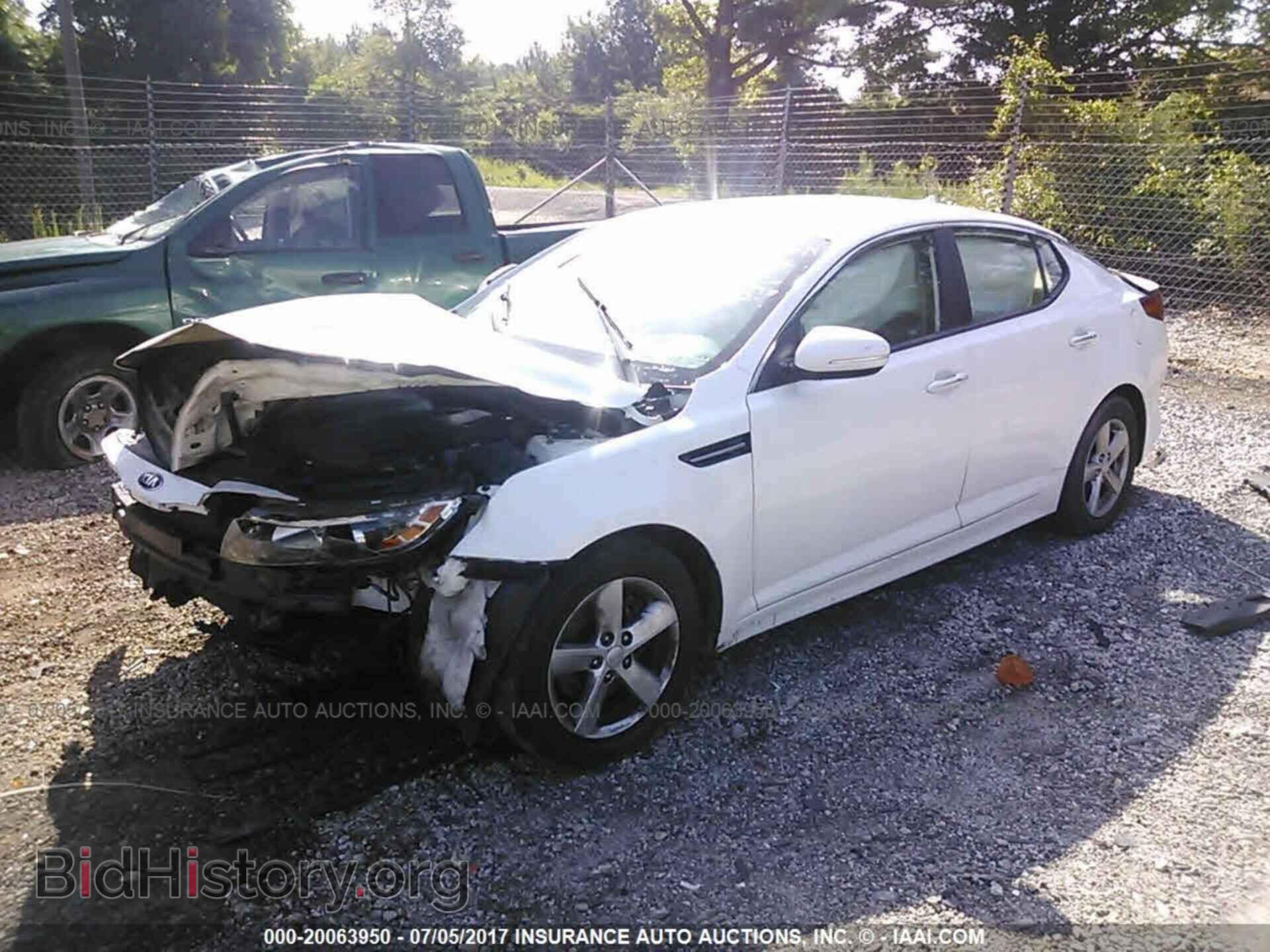 2014 Kia Optima - VIN: KNAGM4A71E5523010 - Фото 2