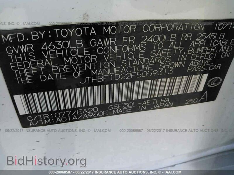2015 Lexus IS (VIN JTHBF1D22F5059313) — photo 9 of 10