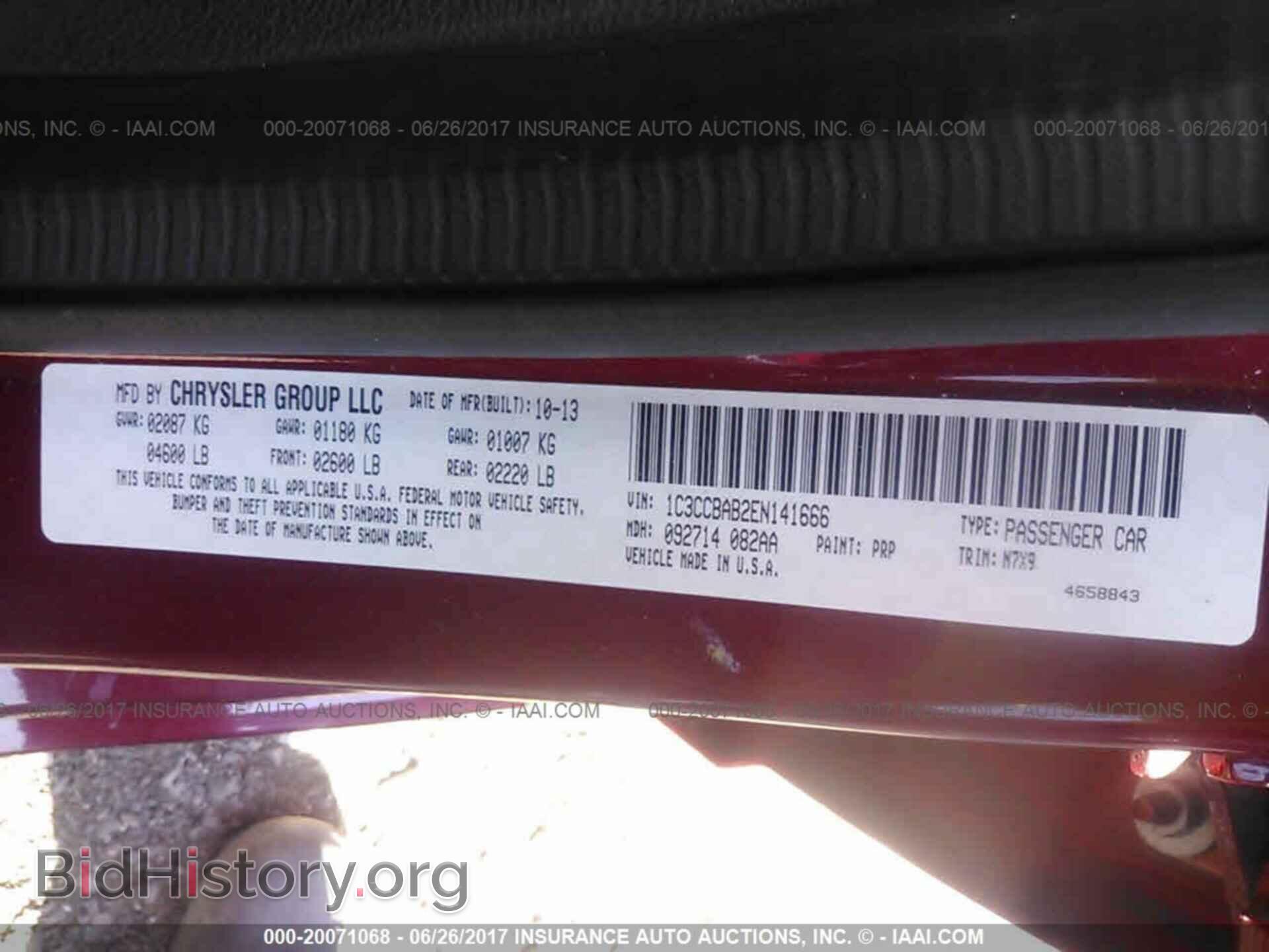 2014 Chrysler 200 - VIN: 1C3CCBAB2EN141666 - Photo 9