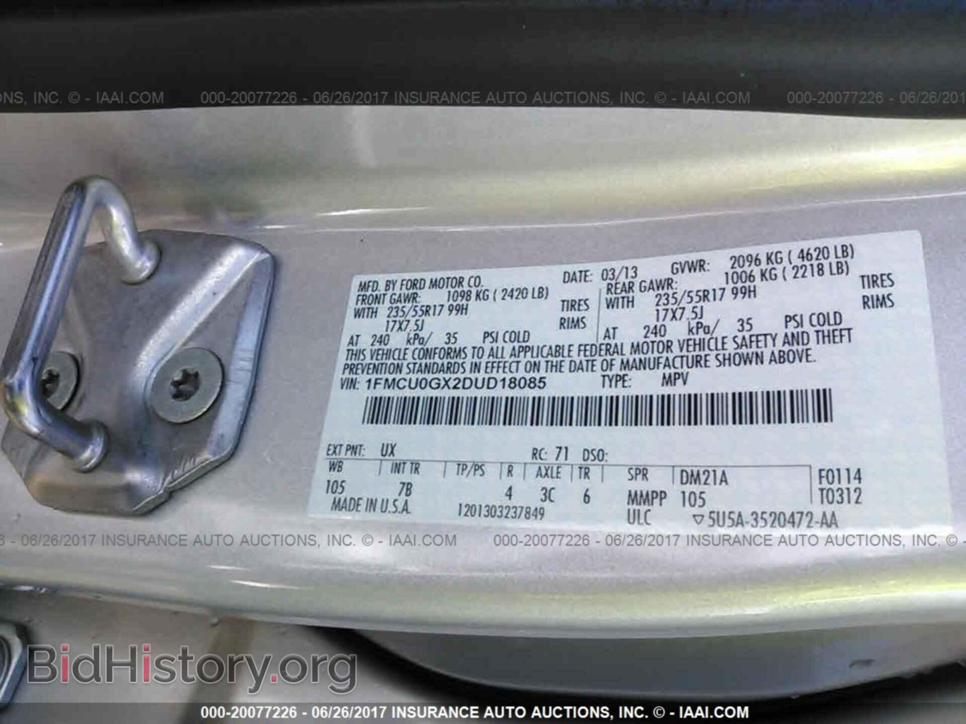 2013 Ford Escape - VIN: 1FMCU0GX2DUD18085 - Photo 9