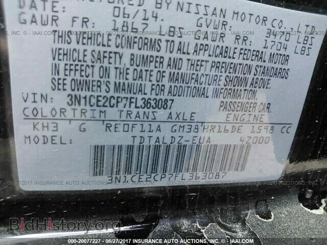 2015 Nissan Versa note - VIN: 3N1CE2CP7FL363087 - Photo 9