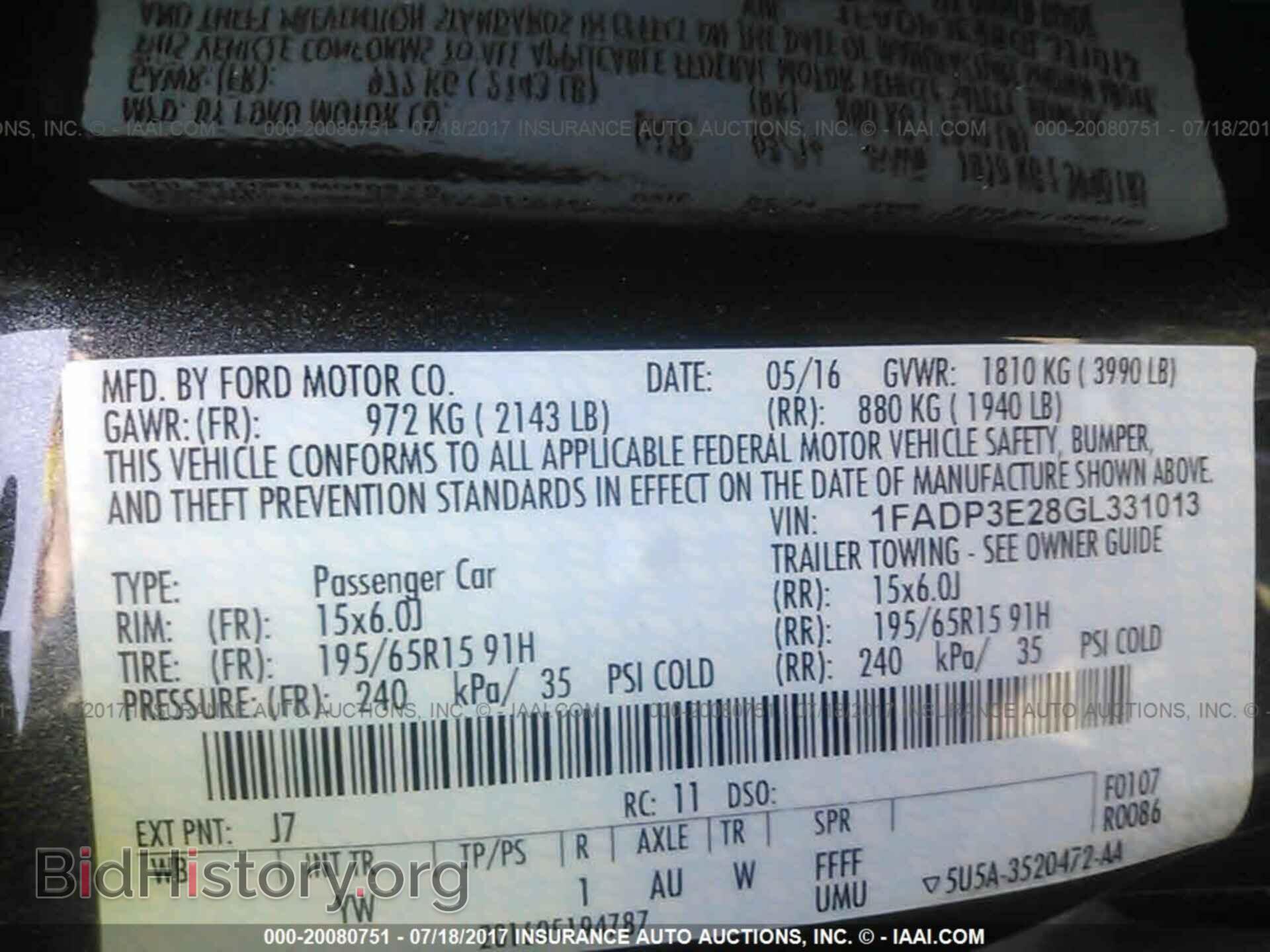 2016 Ford Focus - VIN: 1FADP3E28GL331013 - Фото 9