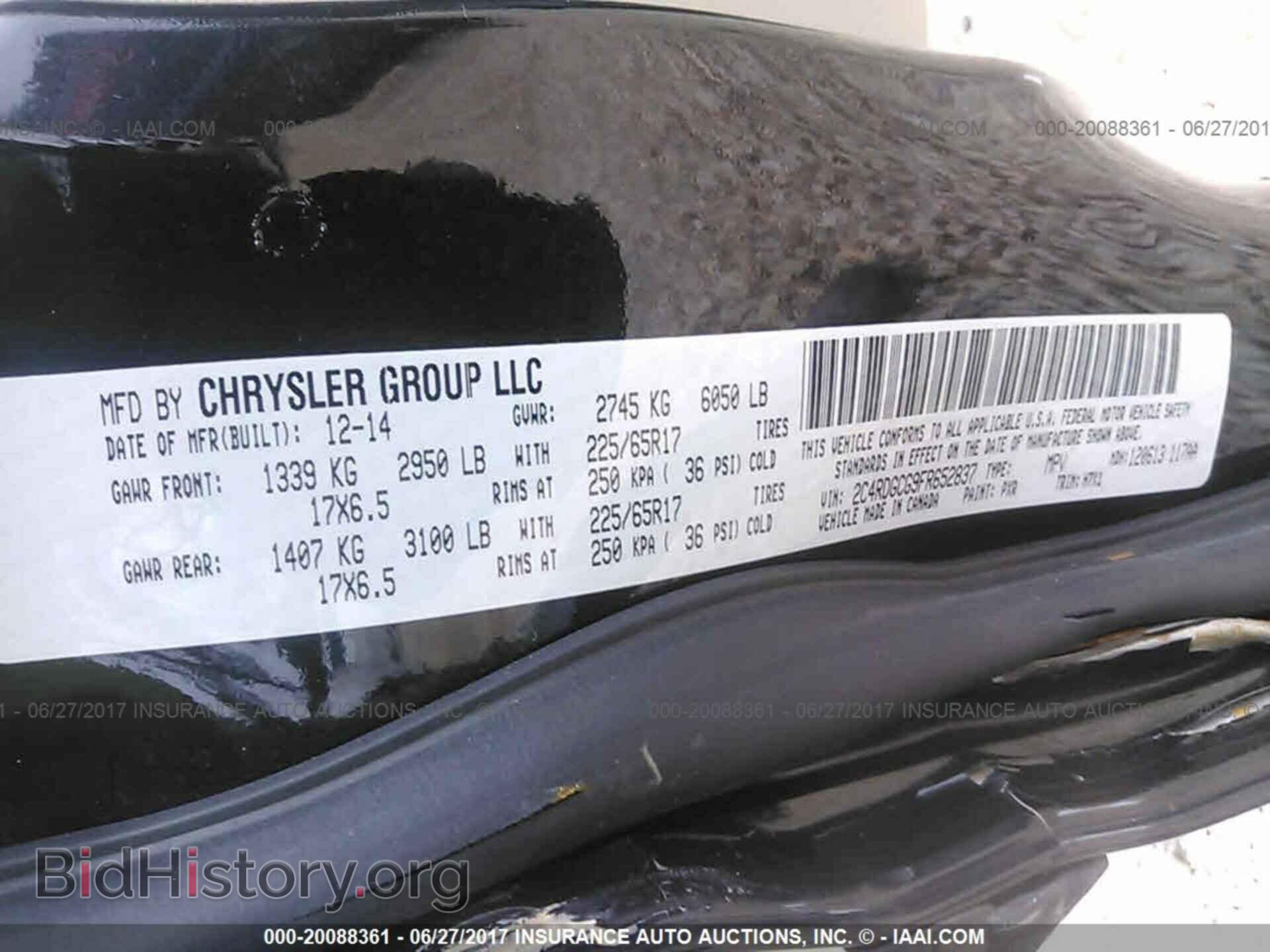 2015 Dodge Grand caravan - VIN: 2C4RDGCG9FR652837 - Фото 9