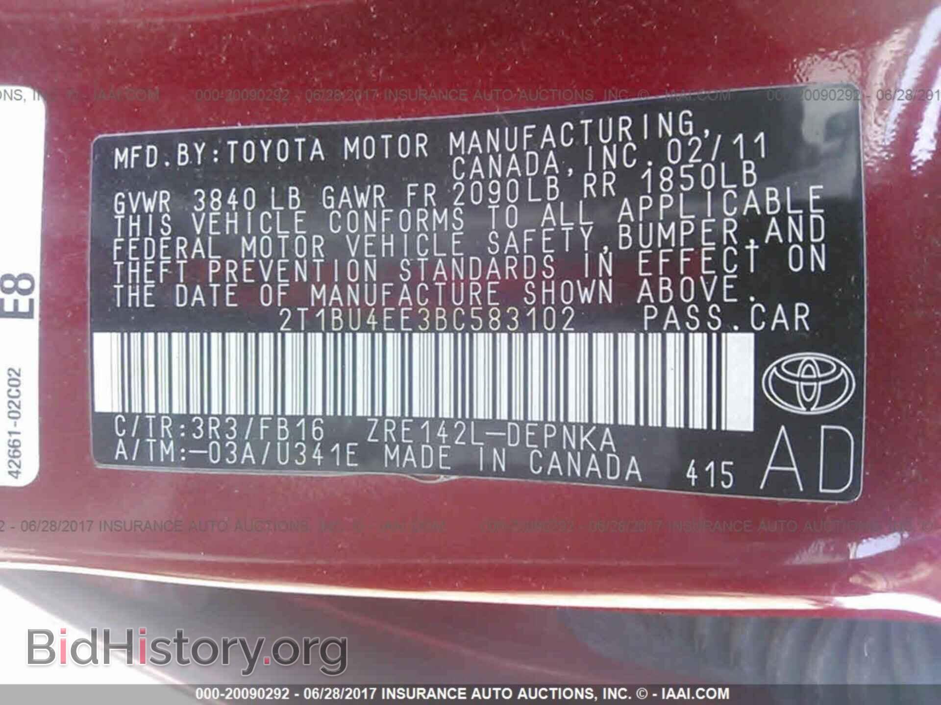 2011 Toyota Corolla - VIN: 2T1BU4EE3BC583102 - Фото 9