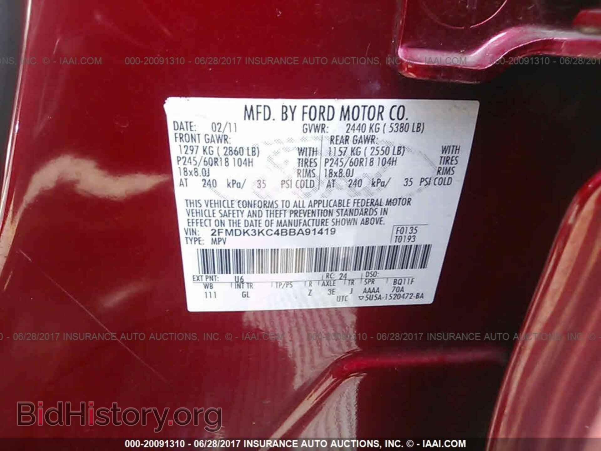 2011 Ford Edge - VIN: 2FMDK3KC4BBA91419 - Photo 9