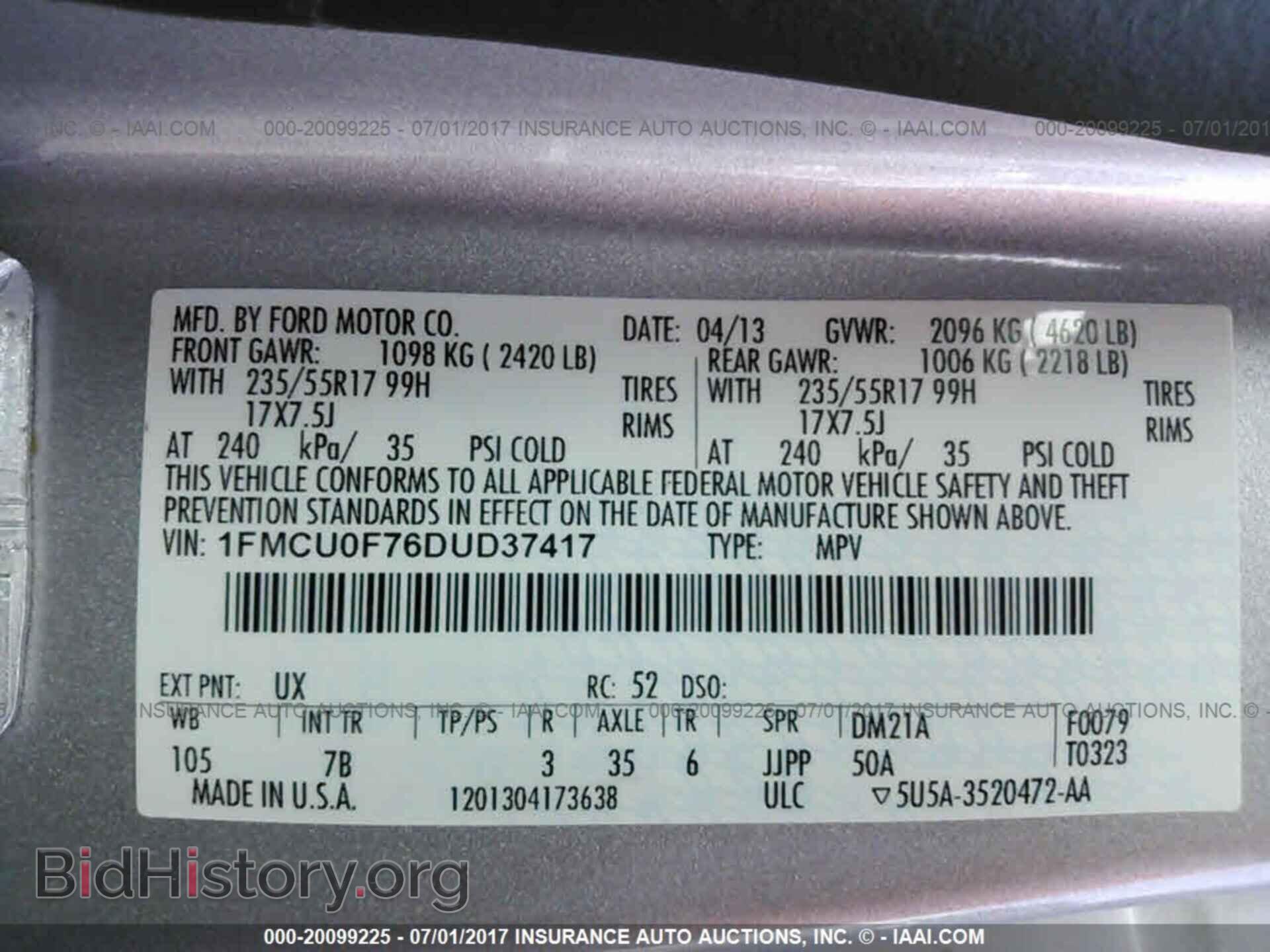 2013 Ford Escape - VIN: 1FMCU0F76DUD37417 - Photo 9