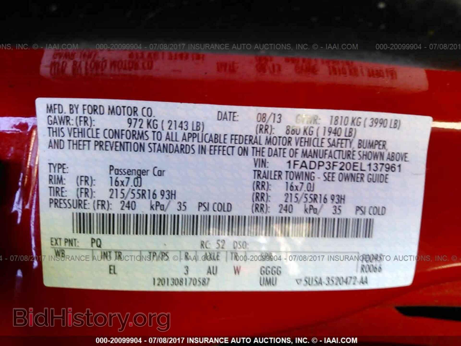 2014 Ford Focus - VIN: 1FADP3F20EL137961 - Фото 9