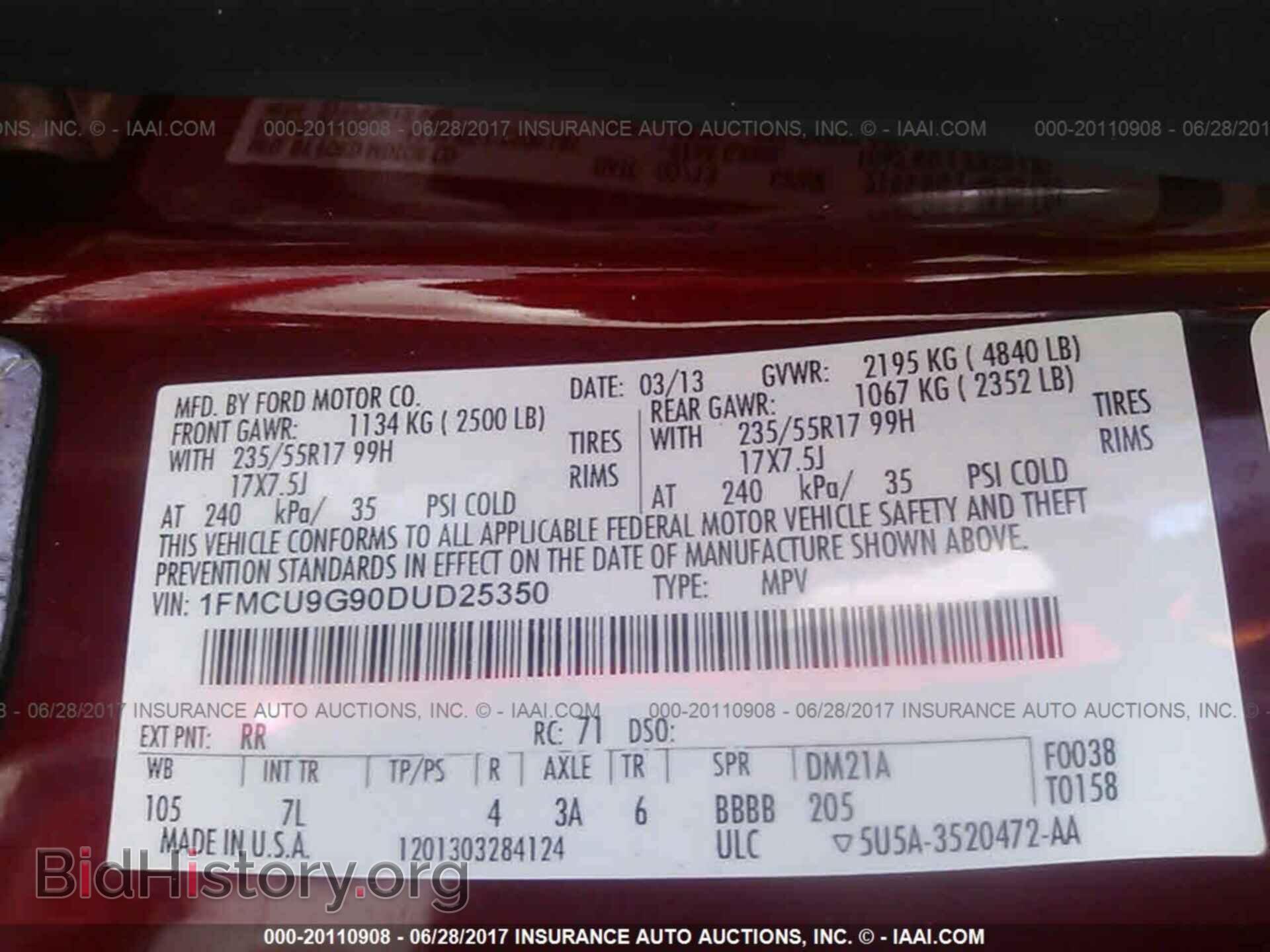 2013 Ford Escape - VIN: 1FMCU9G90DUD25350 - Photo 9