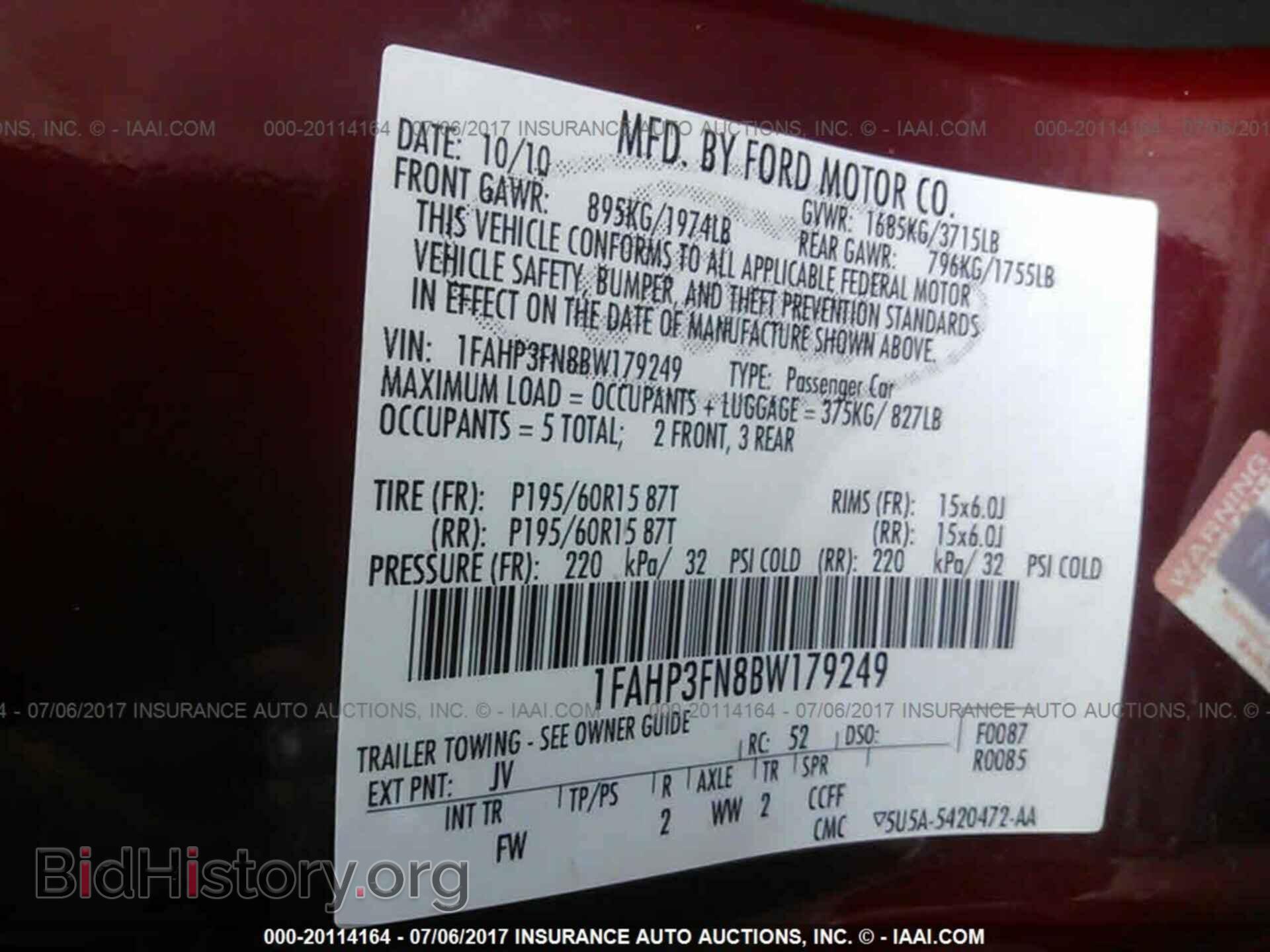 2011 Ford Focus - VIN: 1FAHP3FN8BW179249 - Фото 9