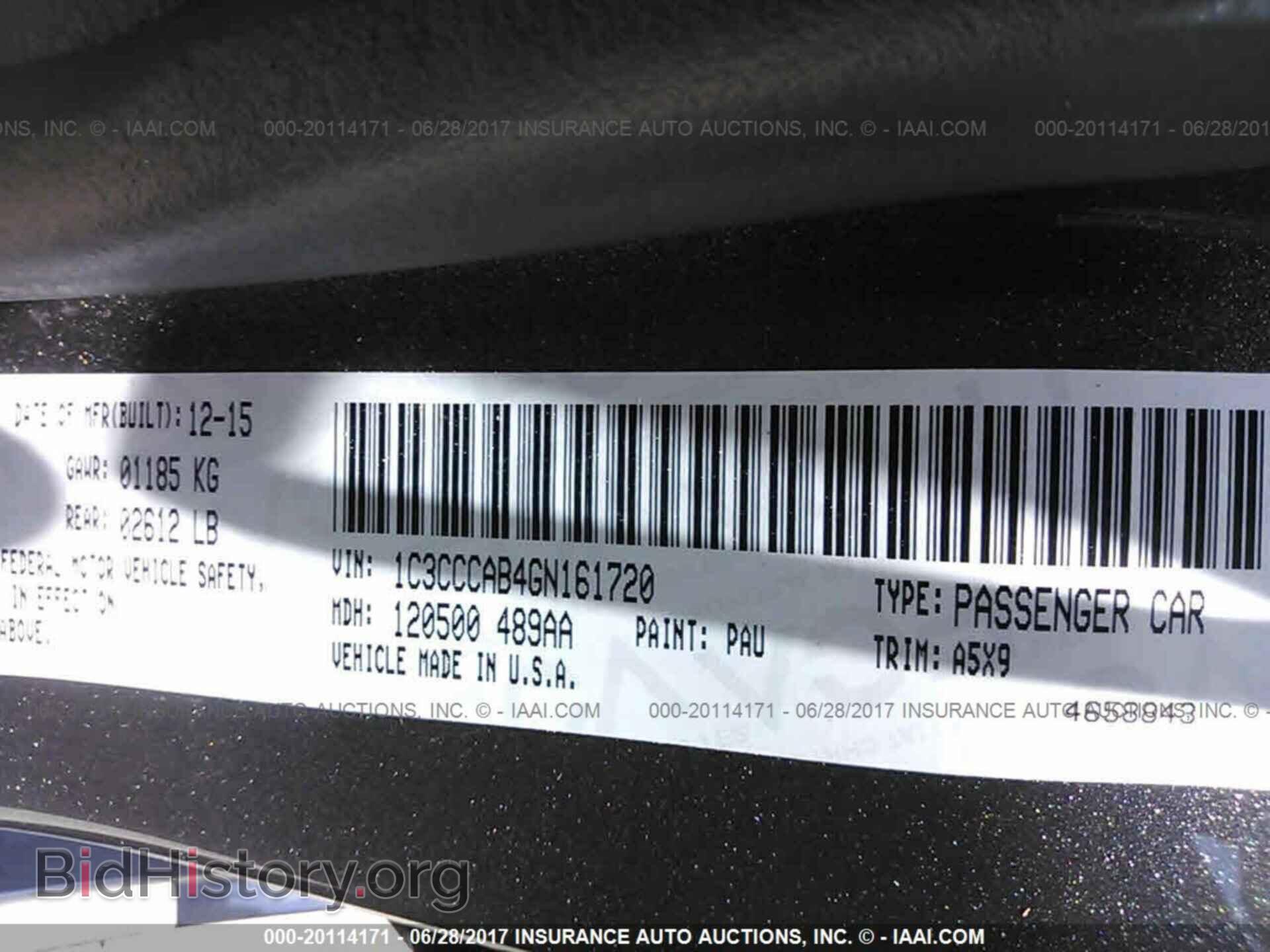 2016 Chrysler 200 - VIN: 1C3CCCAB4GN161720 - Фото 9