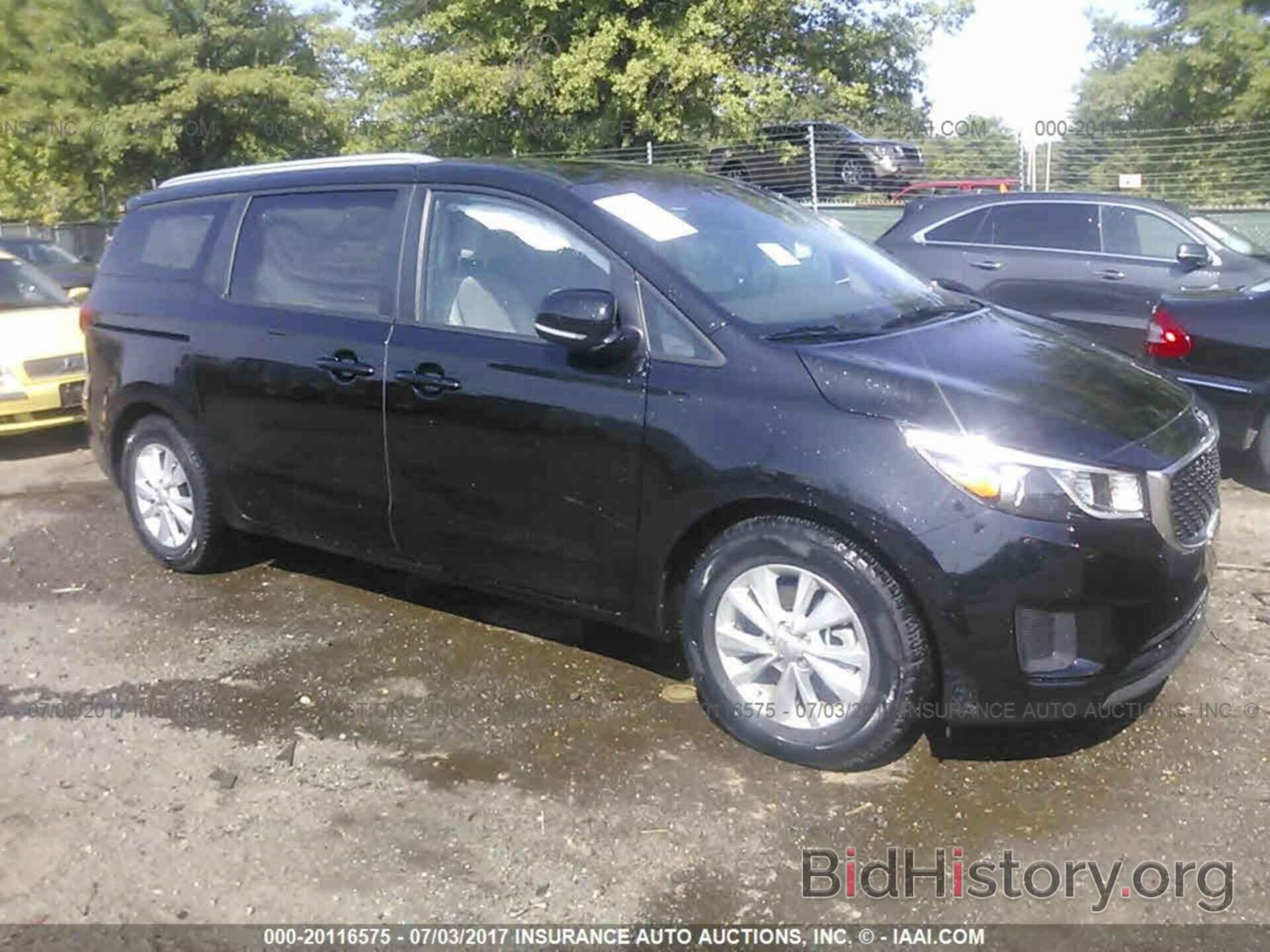 Фотография KNDMB5C10G6163302 - Kia Sedona 2016