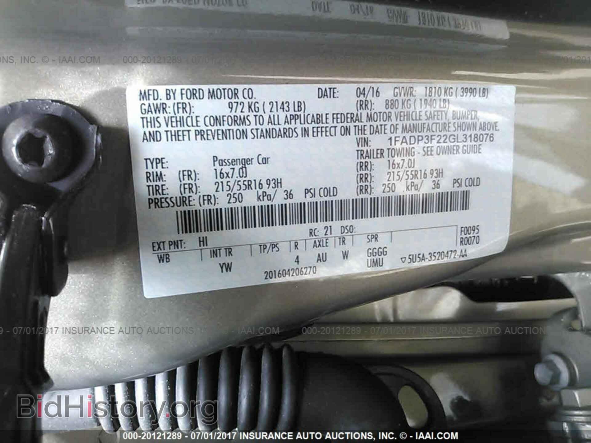 2016 Ford Focus - VIN: 1FADP3F22GL318076 - Фото 9