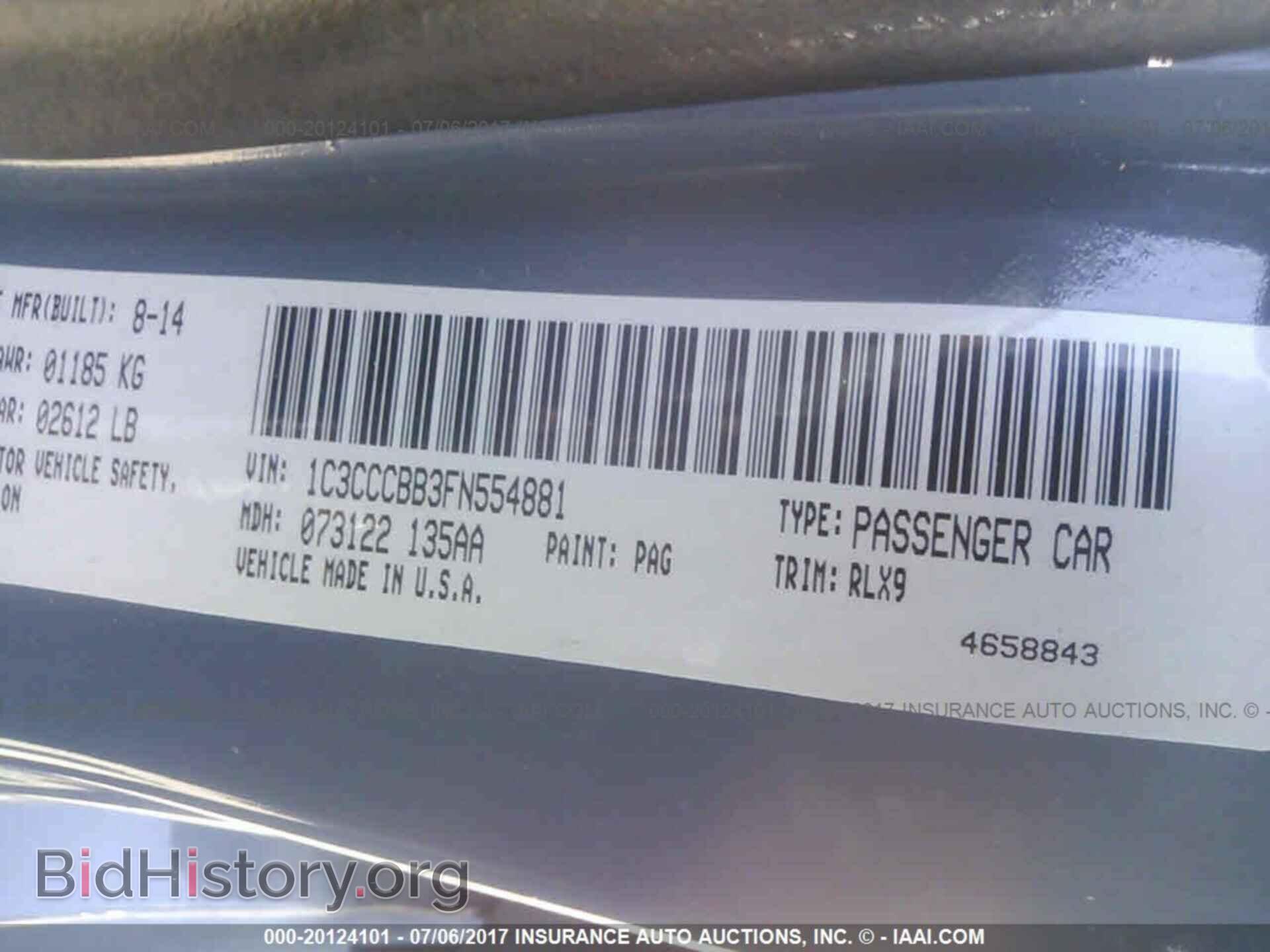 2015 Chrysler 200 - VIN: 1C3CCCBB3FN554881 - Photo 9