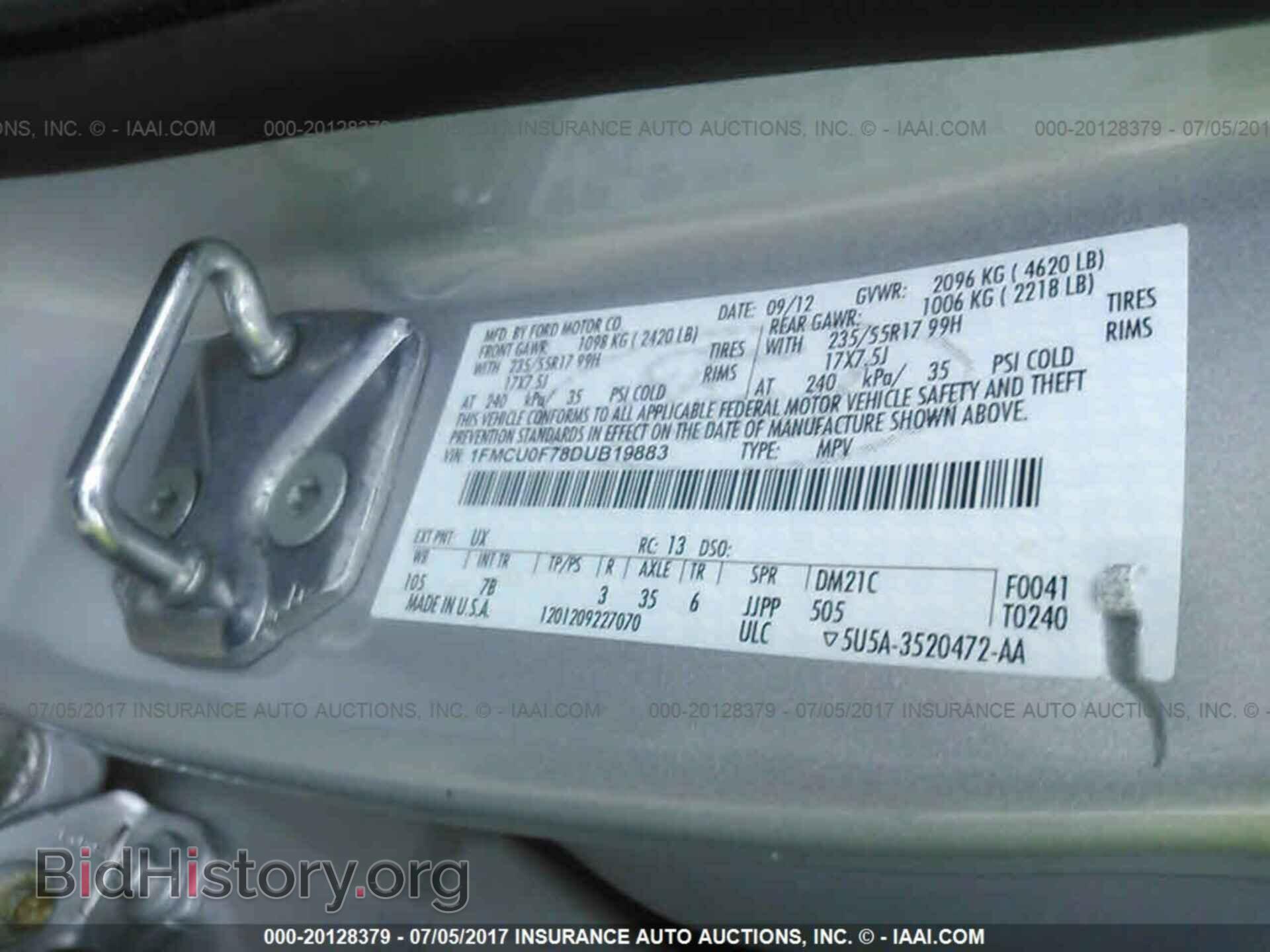 2013 Ford Escape - VIN: 1FMCU0F78DUB19883 - Фото 9