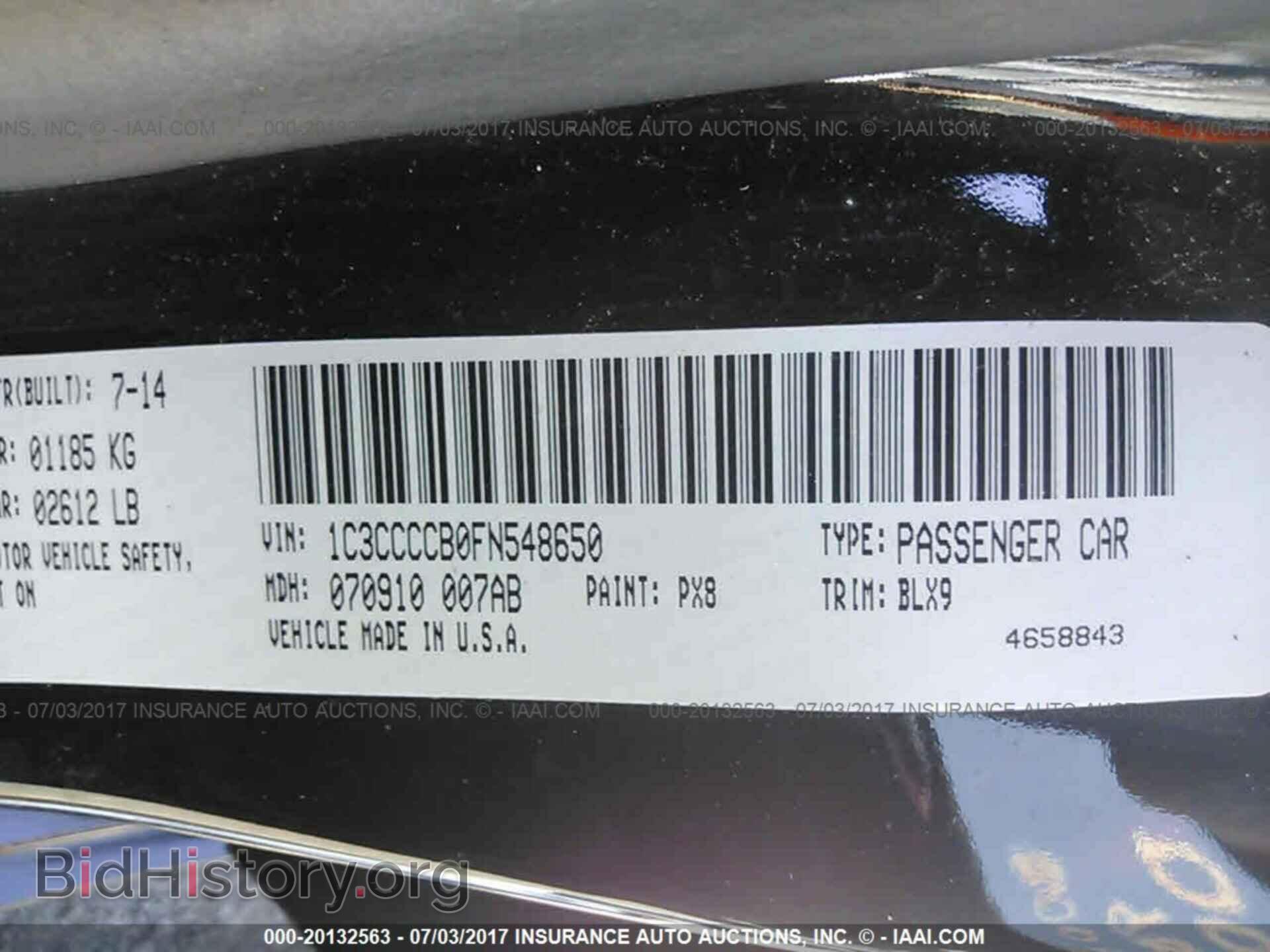 2015 Chrysler 200 - VIN: 1C3CCCCB0FN548650 - Фото 9