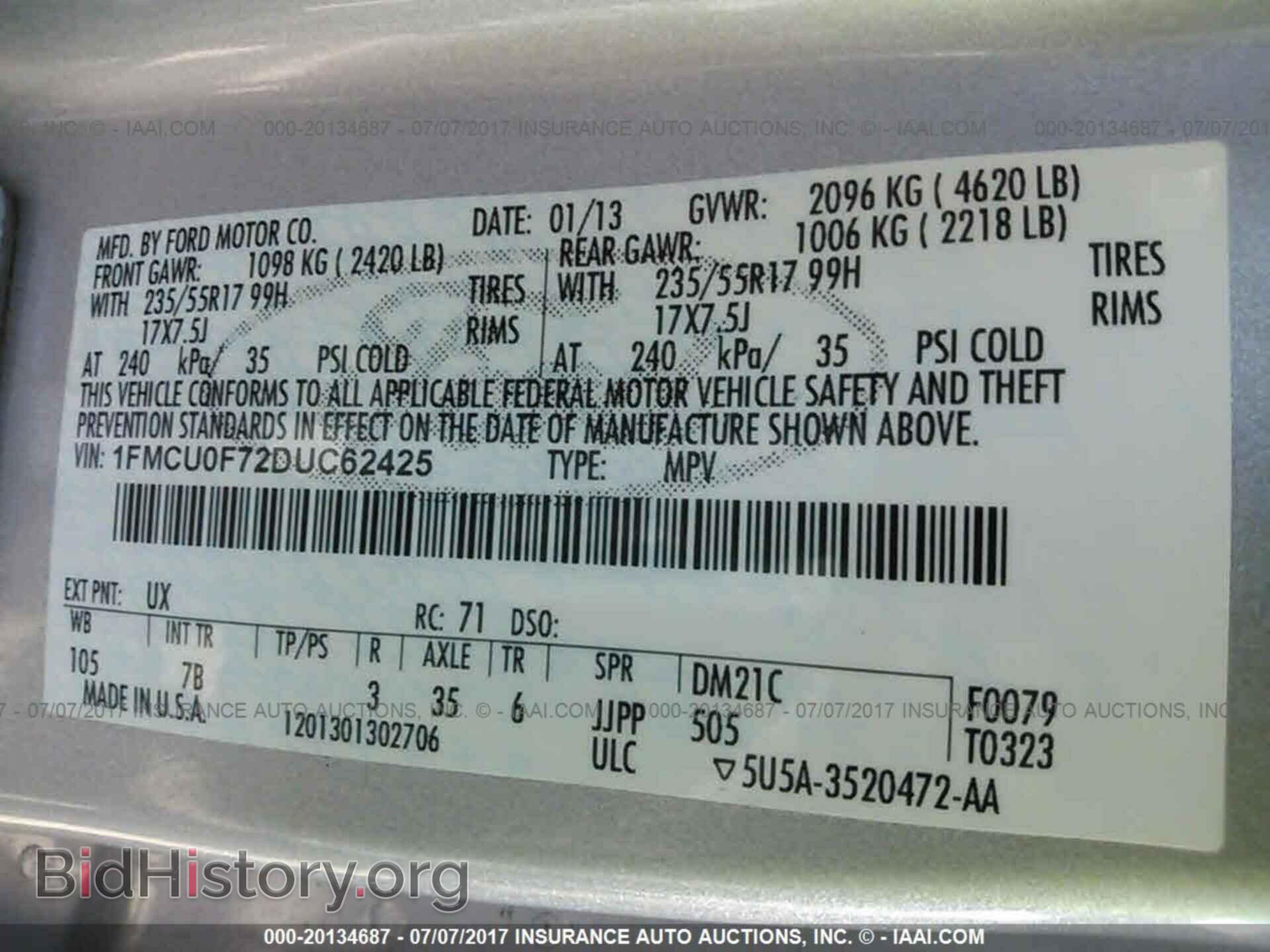 2013 Ford Escape - VIN: 1FMCU0F72DUC62425 - Photo 9