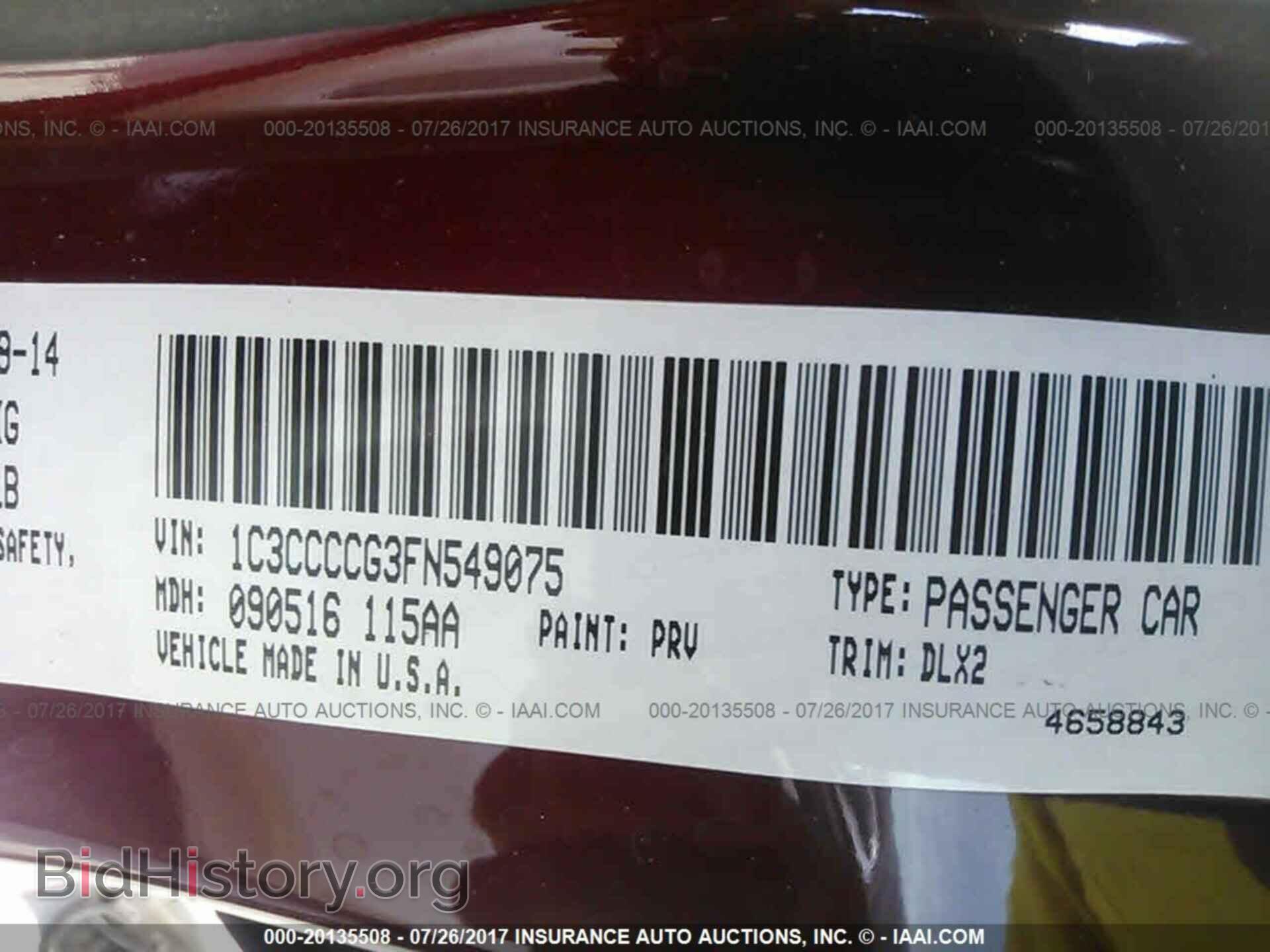 2015 Chrysler 200 - VIN: 1C3CCCCG3FN549075 - Photo 9