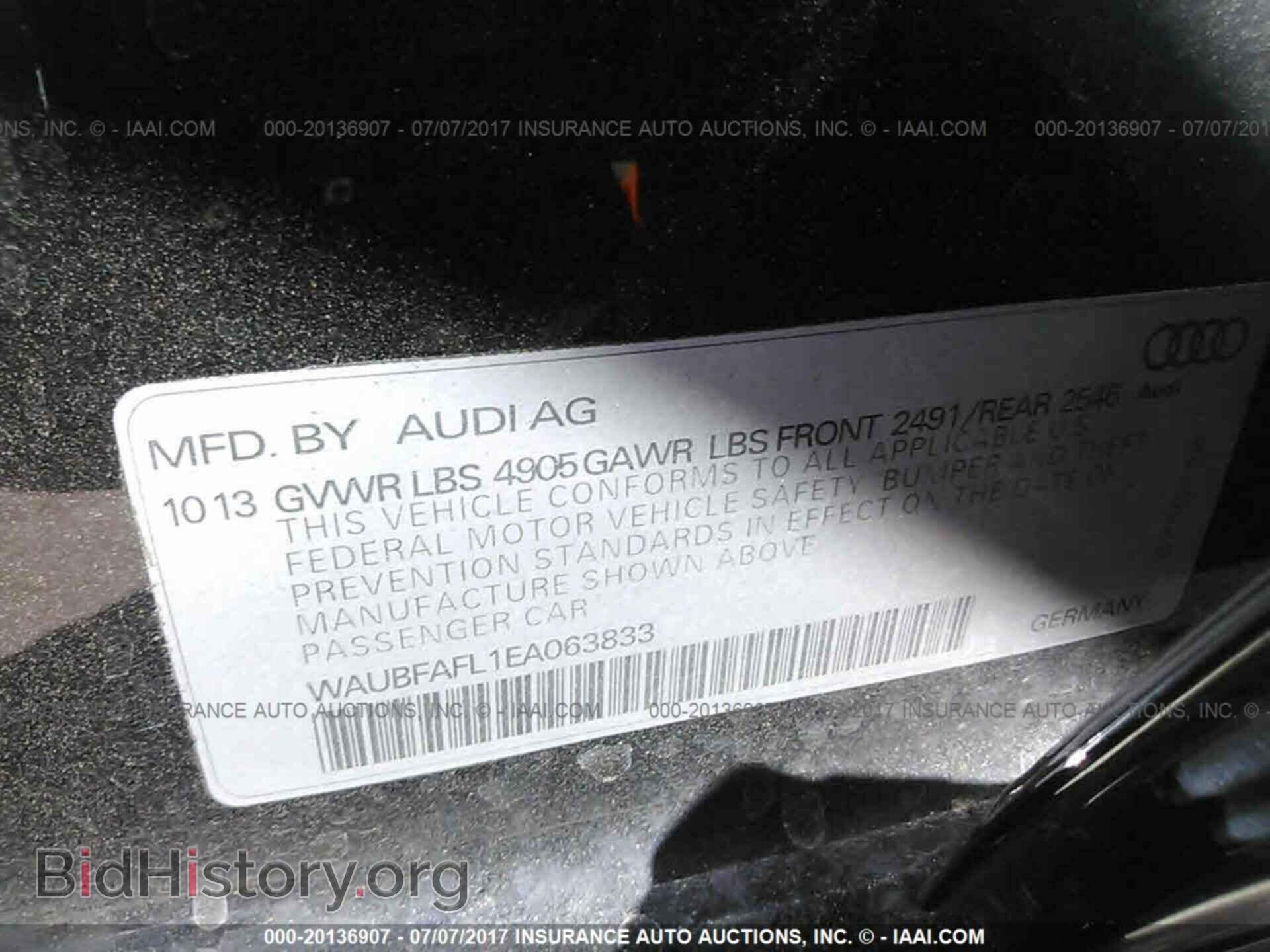 2014 Audi A4 - VIN: WAUBFAFL1EA063833 - Фото 9