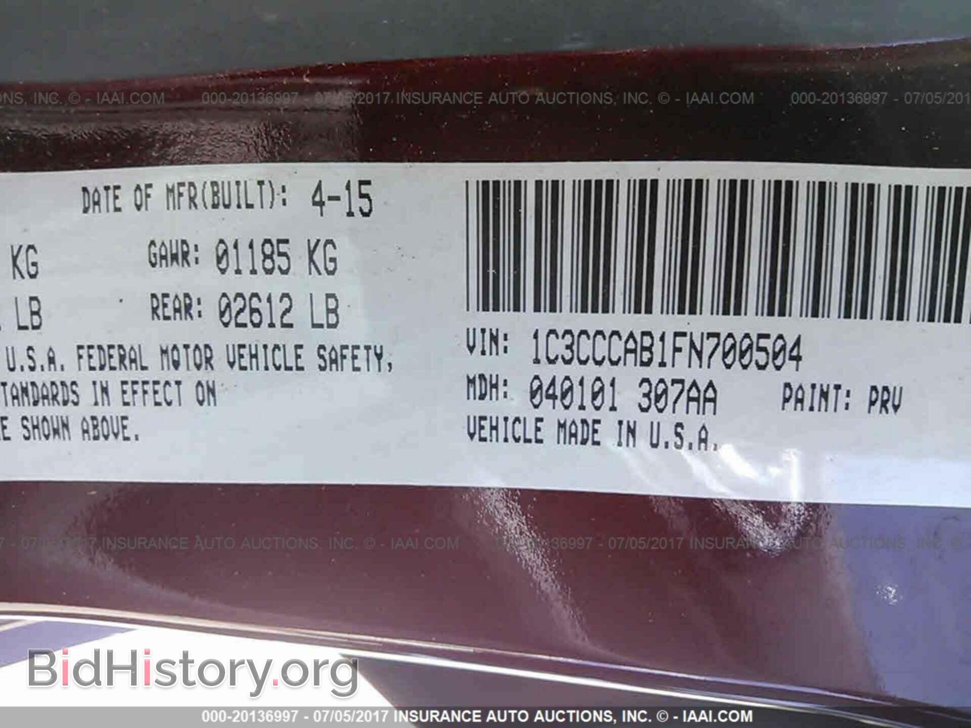 2015 Chrysler 200 - VIN: 1C3CCCAB1FN700504 - Photo 9