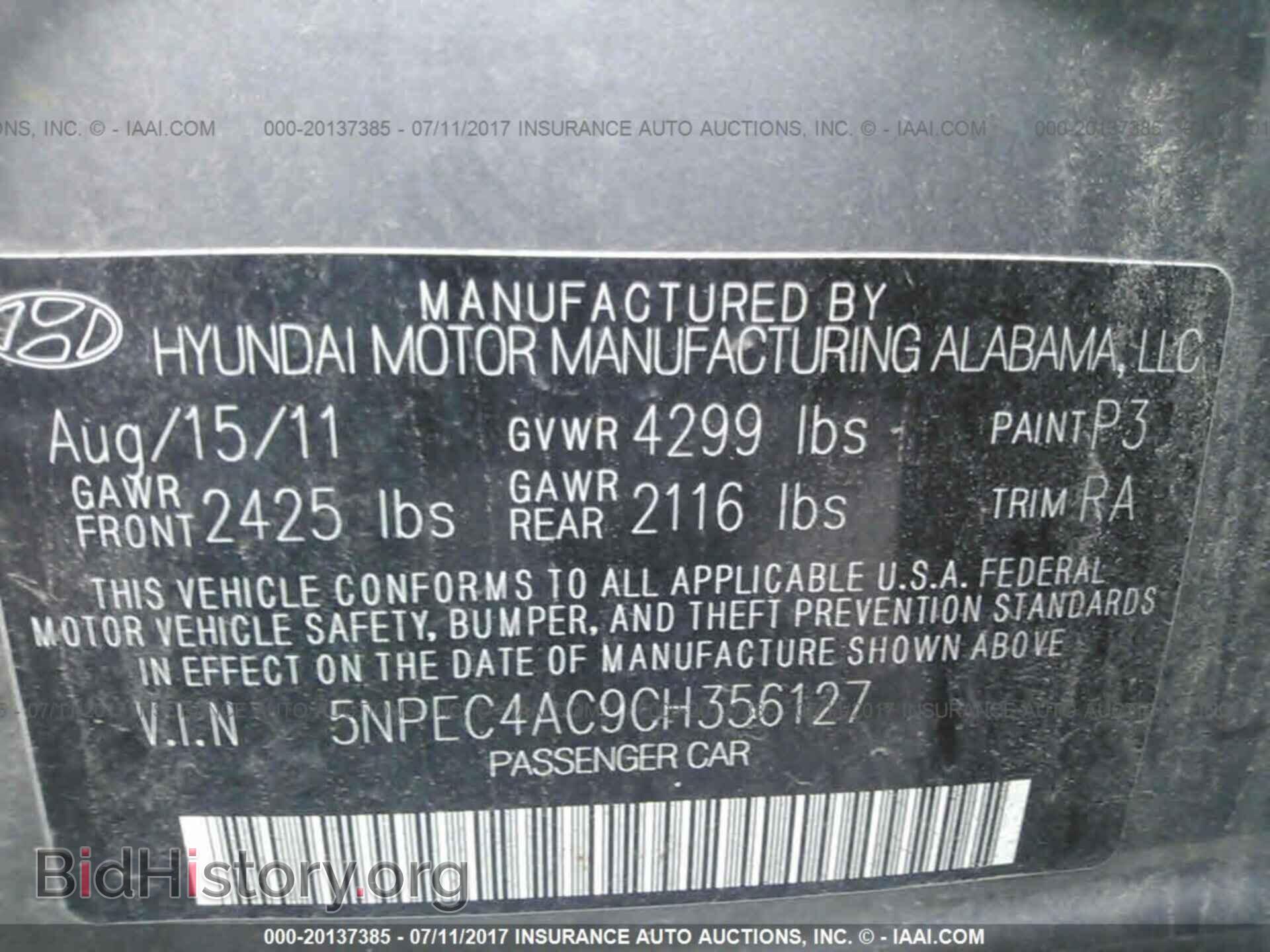 2012 Hyundai Sonata - VIN: 5NPEC4AC9CH356127 - Photo 9