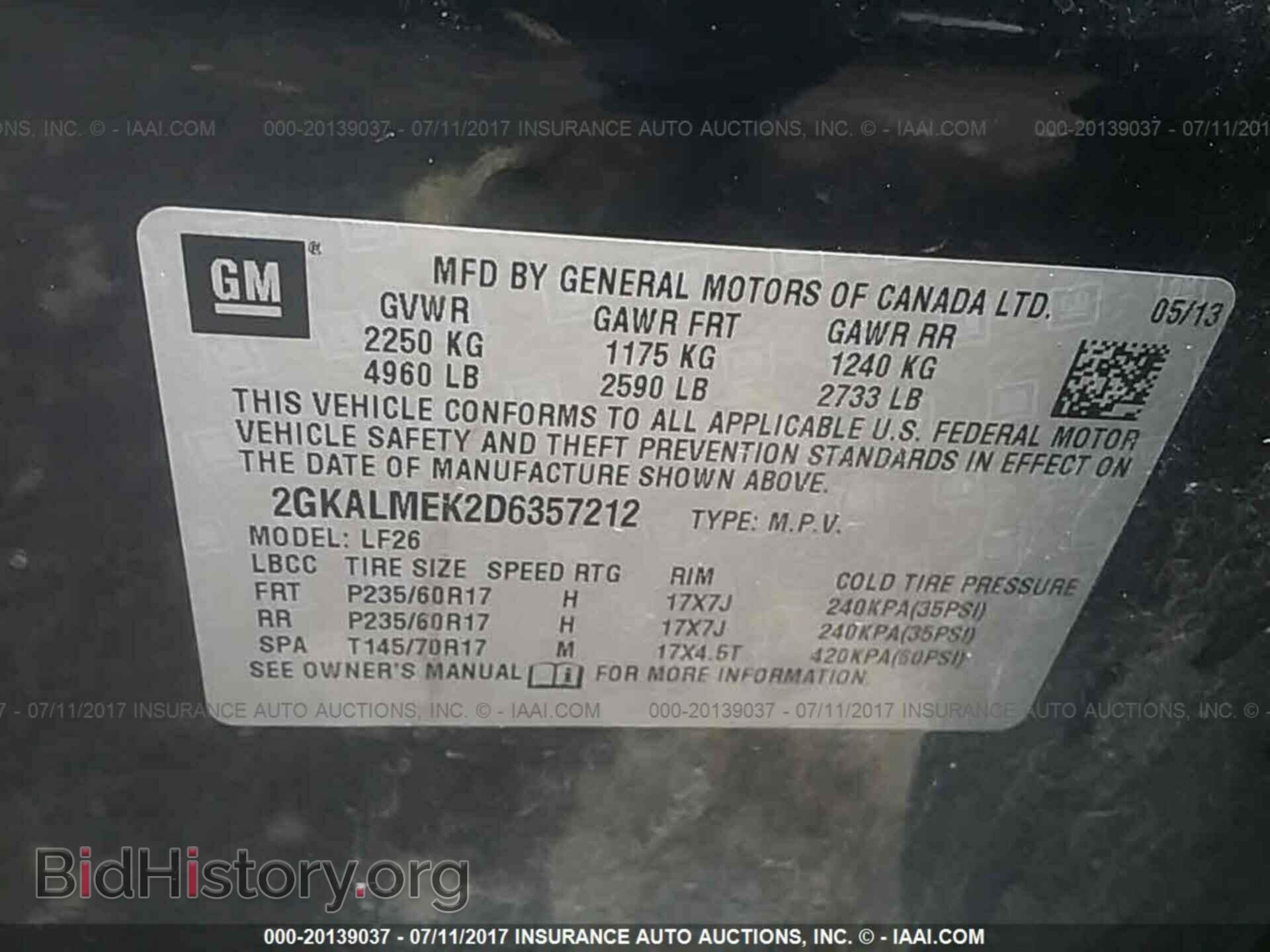 2013 Gmc Terrain - VIN: 2GKALMEK2D6357212 - Photo 9