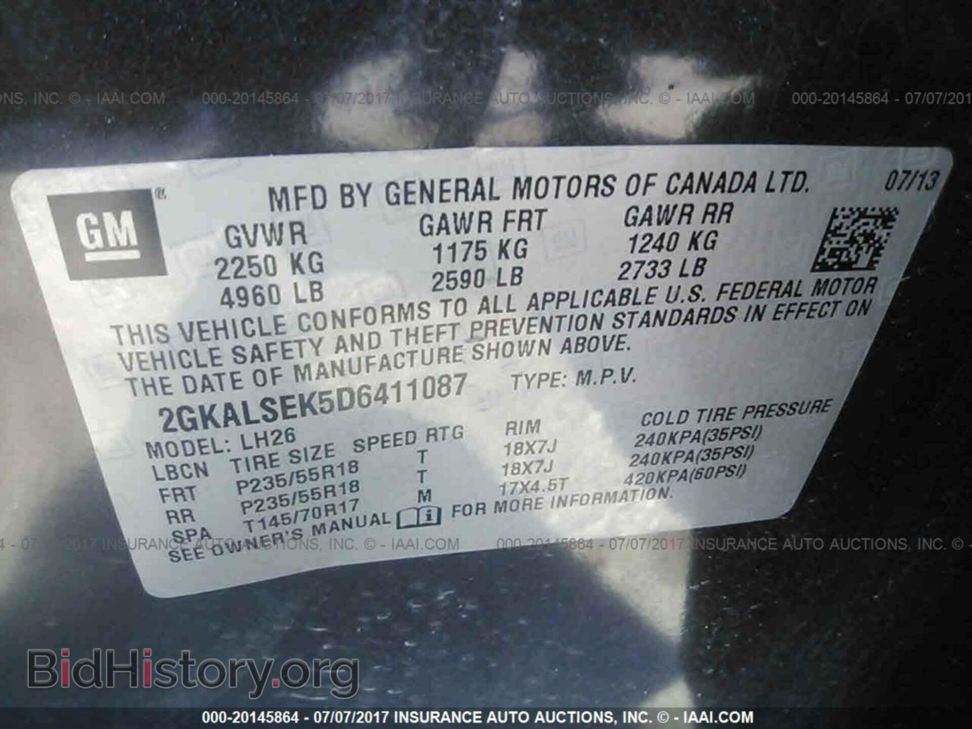 2013 Gmc Terrain - VIN: 2GKALSEK5D6411087 - Photo 9