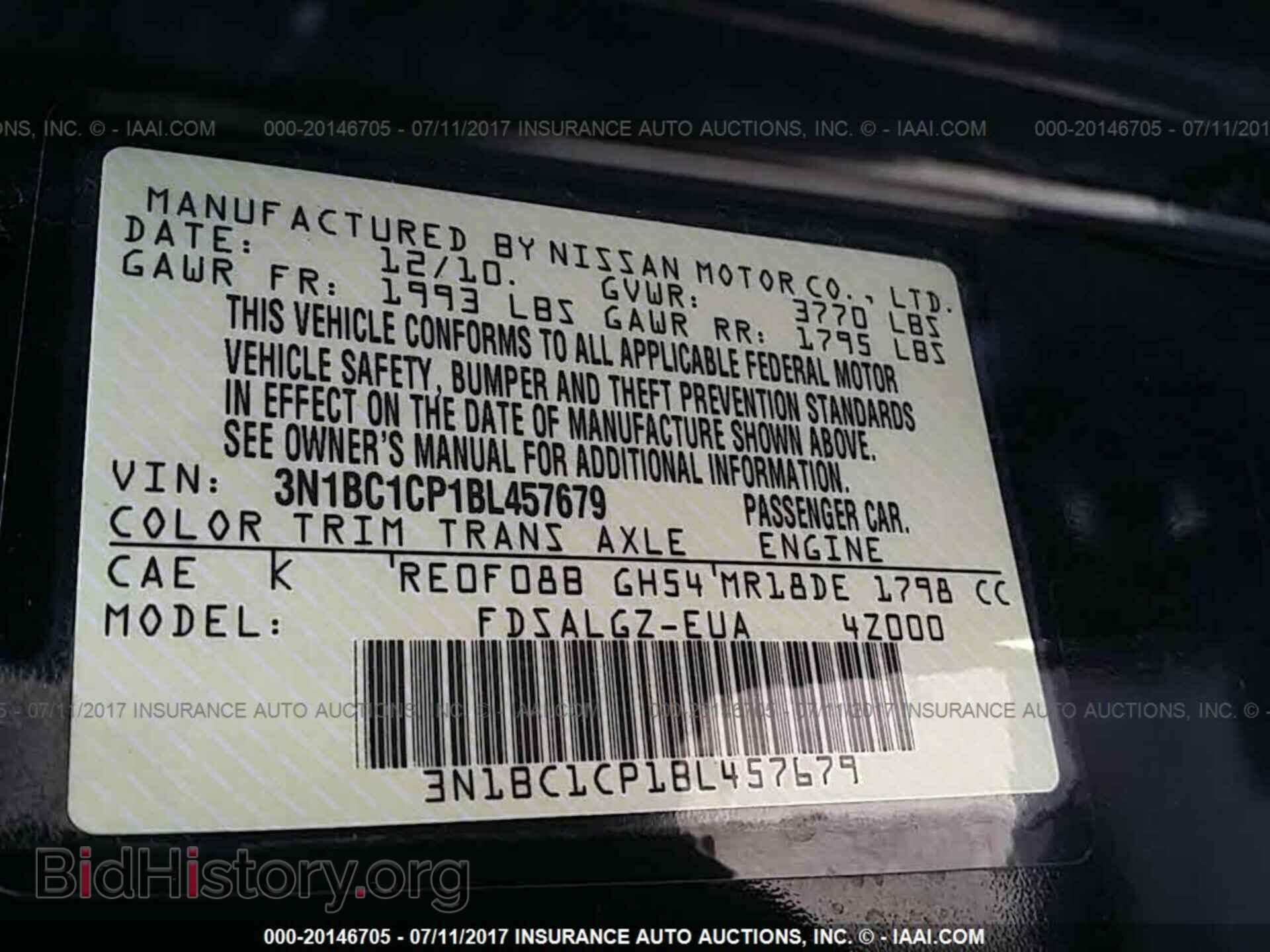 2011 Nissan Versa - VIN: 3N1BC1CP1BL457679 - Photo 9