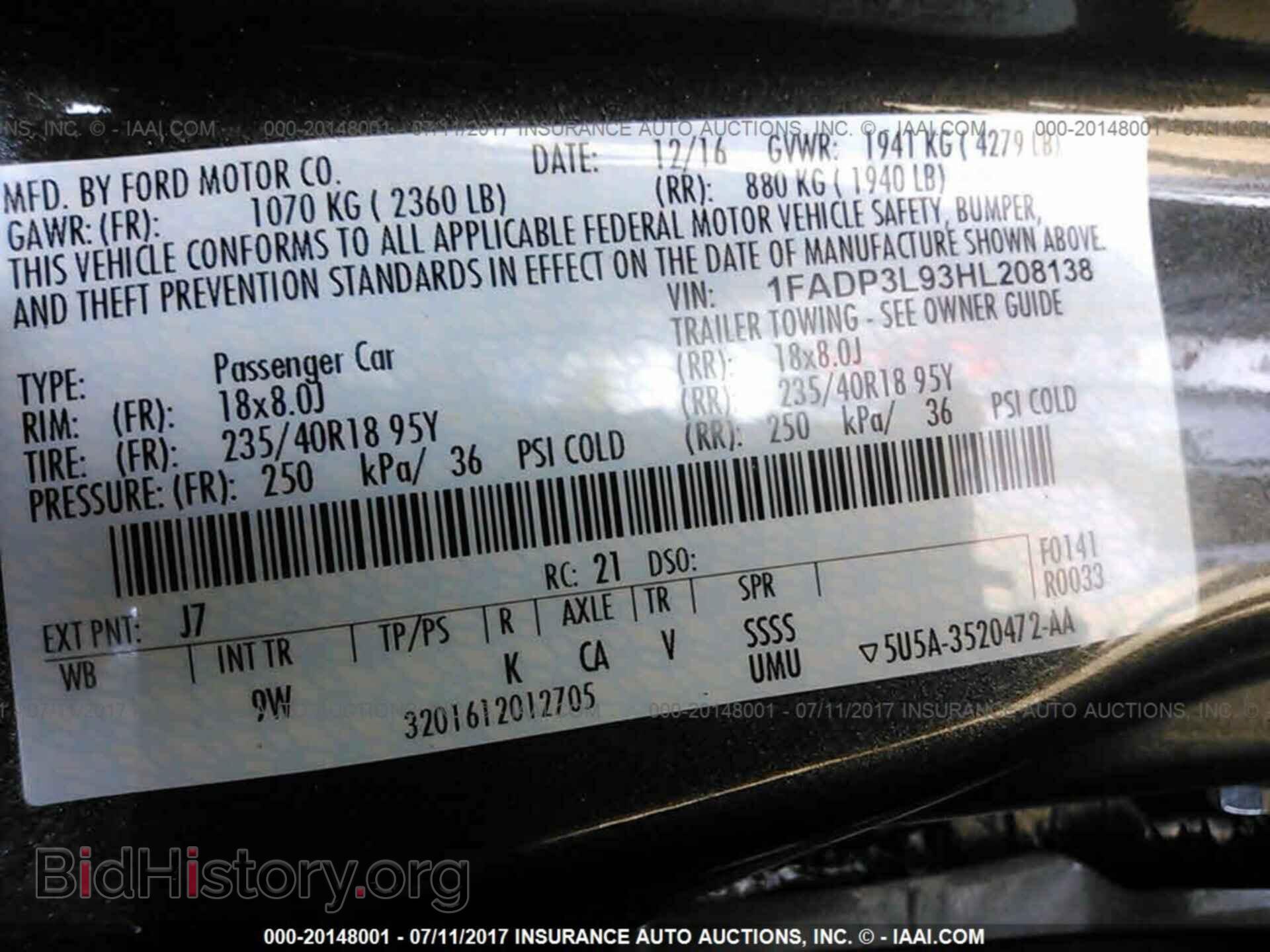 2017 Ford Focus - VIN: 1FADP3L93HL208138 - Photo 9