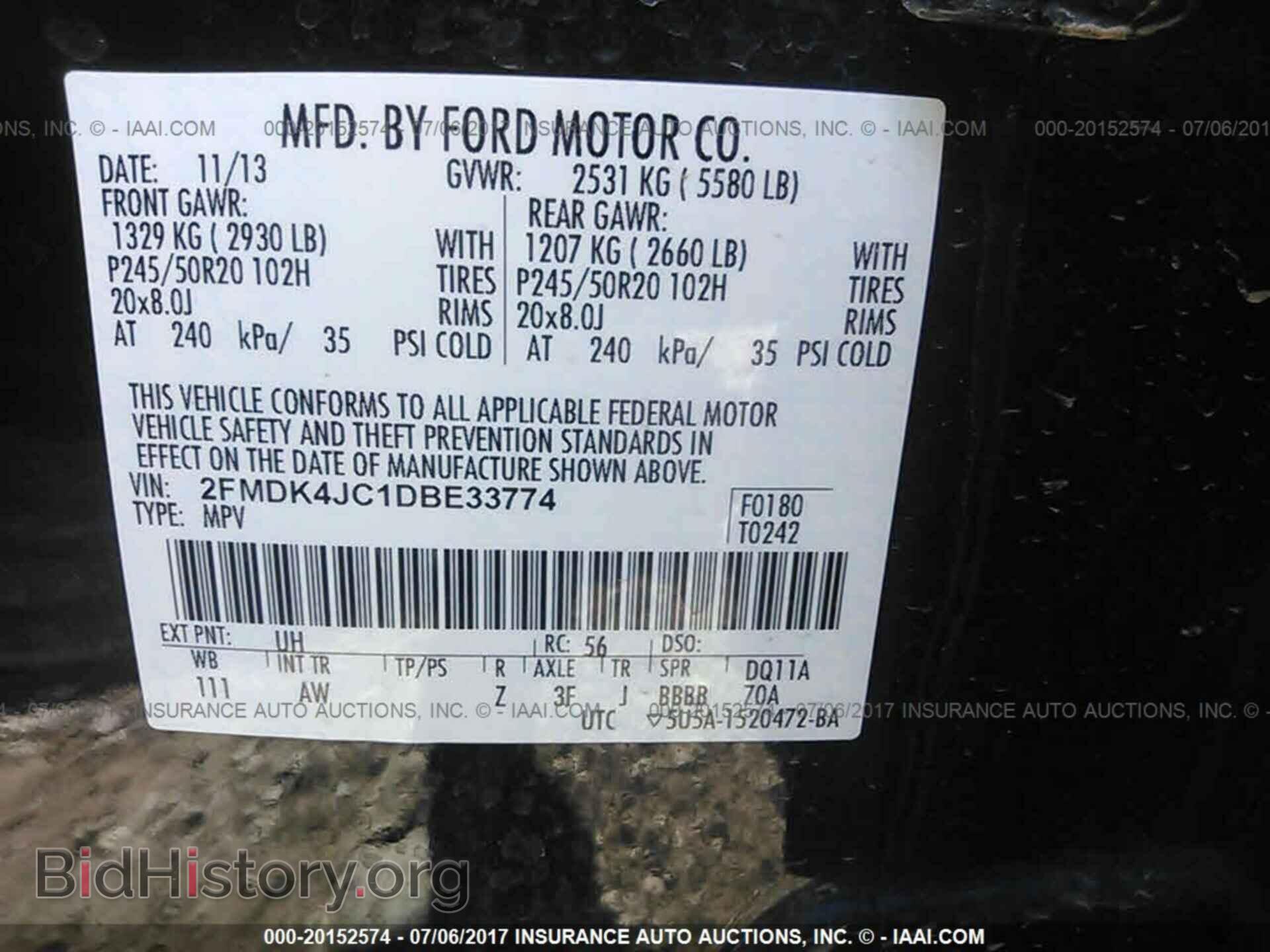 2013 Ford Edge - VIN: 2FMDK4JC1DBE33774 - Photo 9