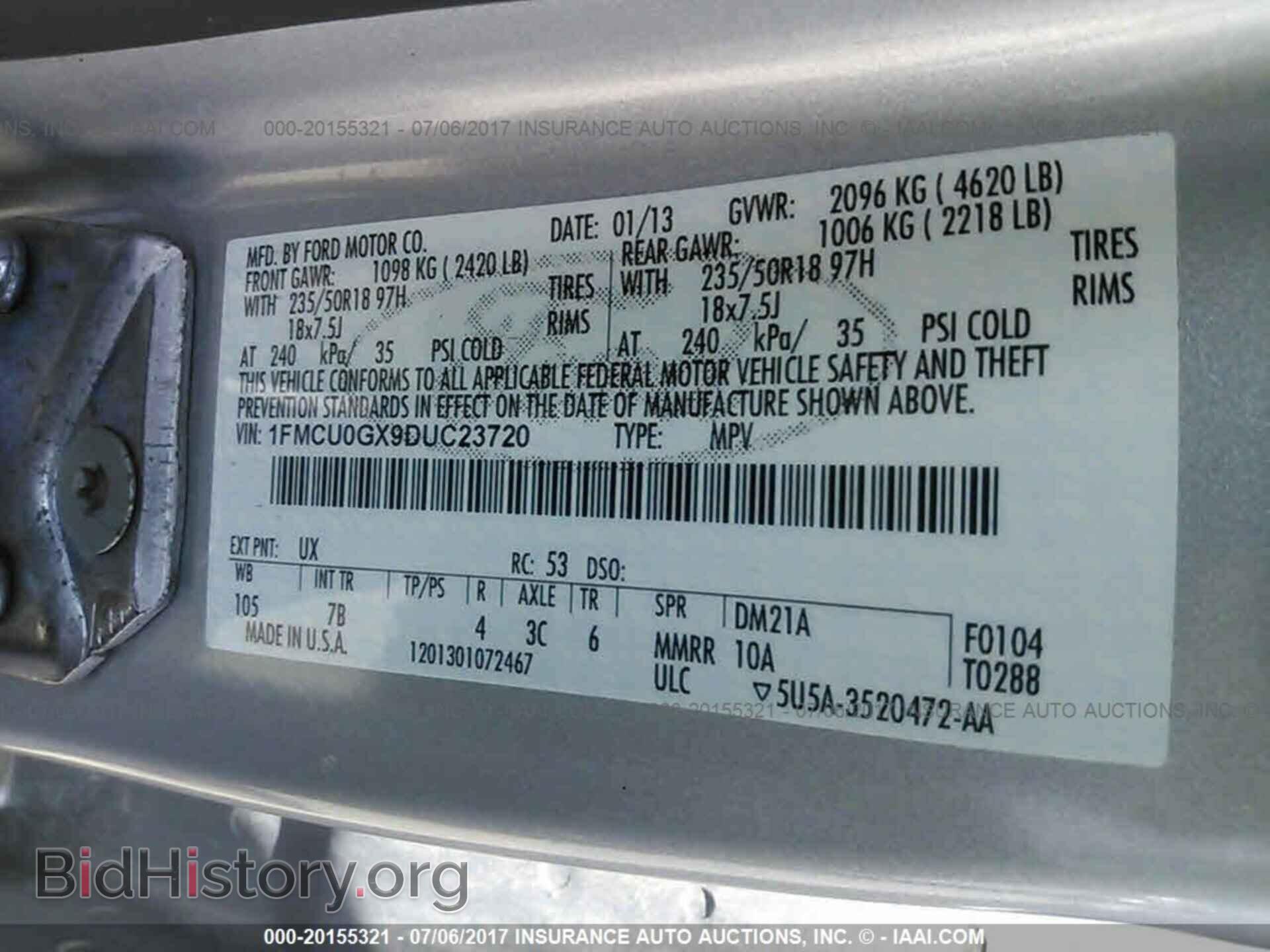 2013 Ford Escape - VIN: 1FMCU0GX9DUC23720 - Photo 9
