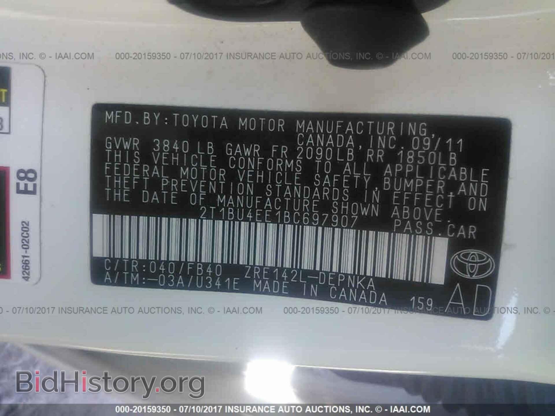 2011 Toyota Corolla - VIN: 2T1BU4EE1BC697907 - Photo 9