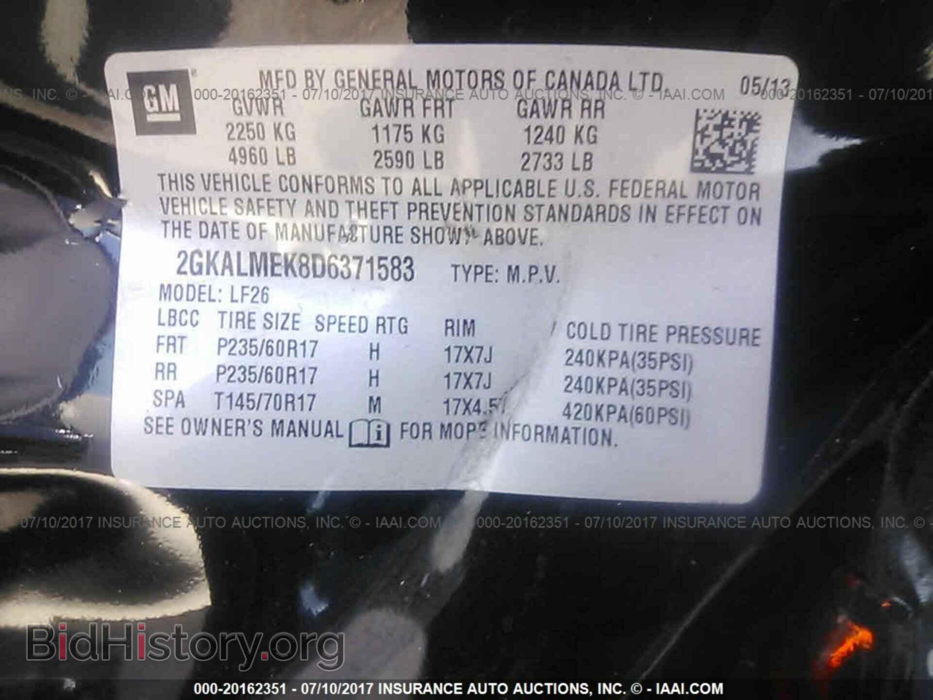 2013 Gmc Terrain - VIN: 2GKALMEK8D6371583 - Photo 9