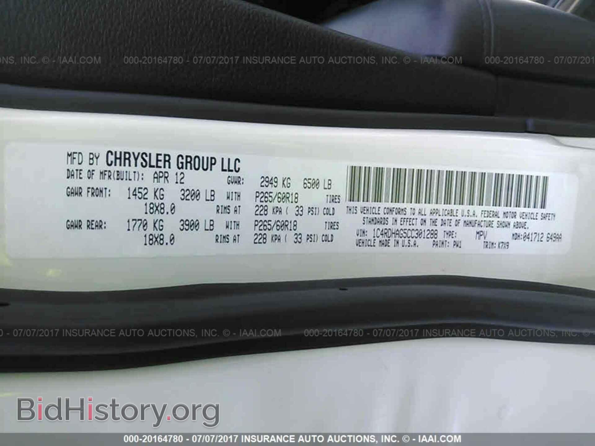 2012 Dodge Durango - VIN: 1C4RDHAG5CC301288 - Photo 9
