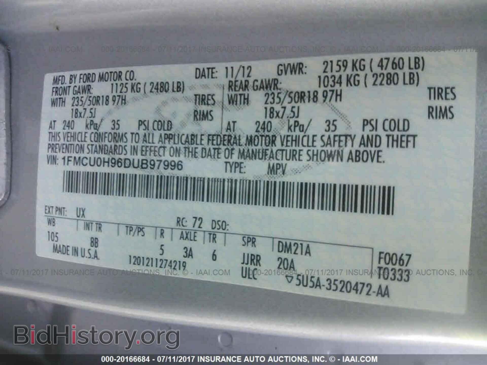 2013 Ford Escape - VIN: 1FMCU0H96DUB97996 - Photo 9