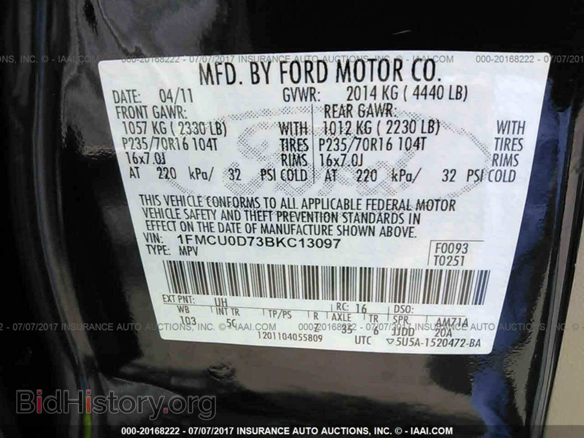 2011 Ford Escape - VIN: 1FMCU0D73BKC13097 - Photo 9