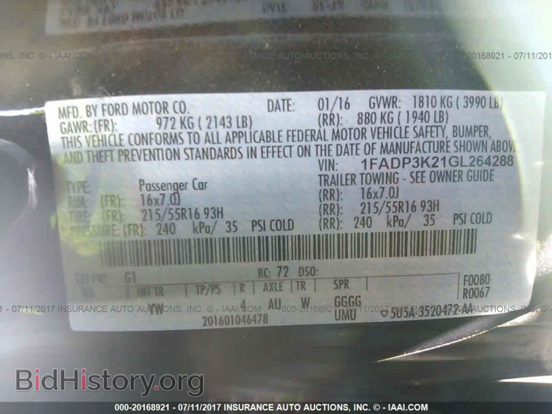 2016 Ford Focus - VIN: 1FADP3K21GL264288 - Фото 9
