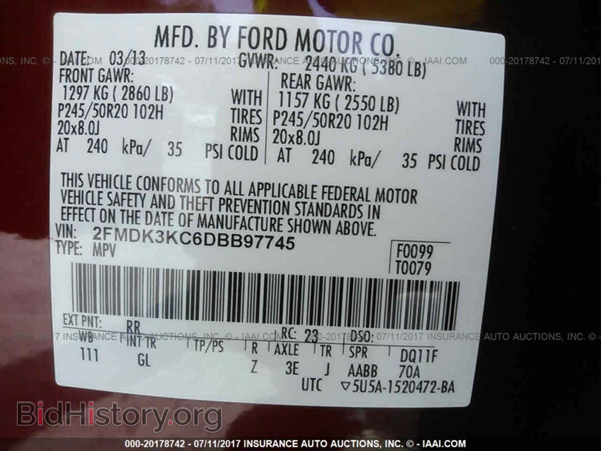 2013 Ford Edge - VIN: 2FMDK3KC6DBB97745 - Photo 9
