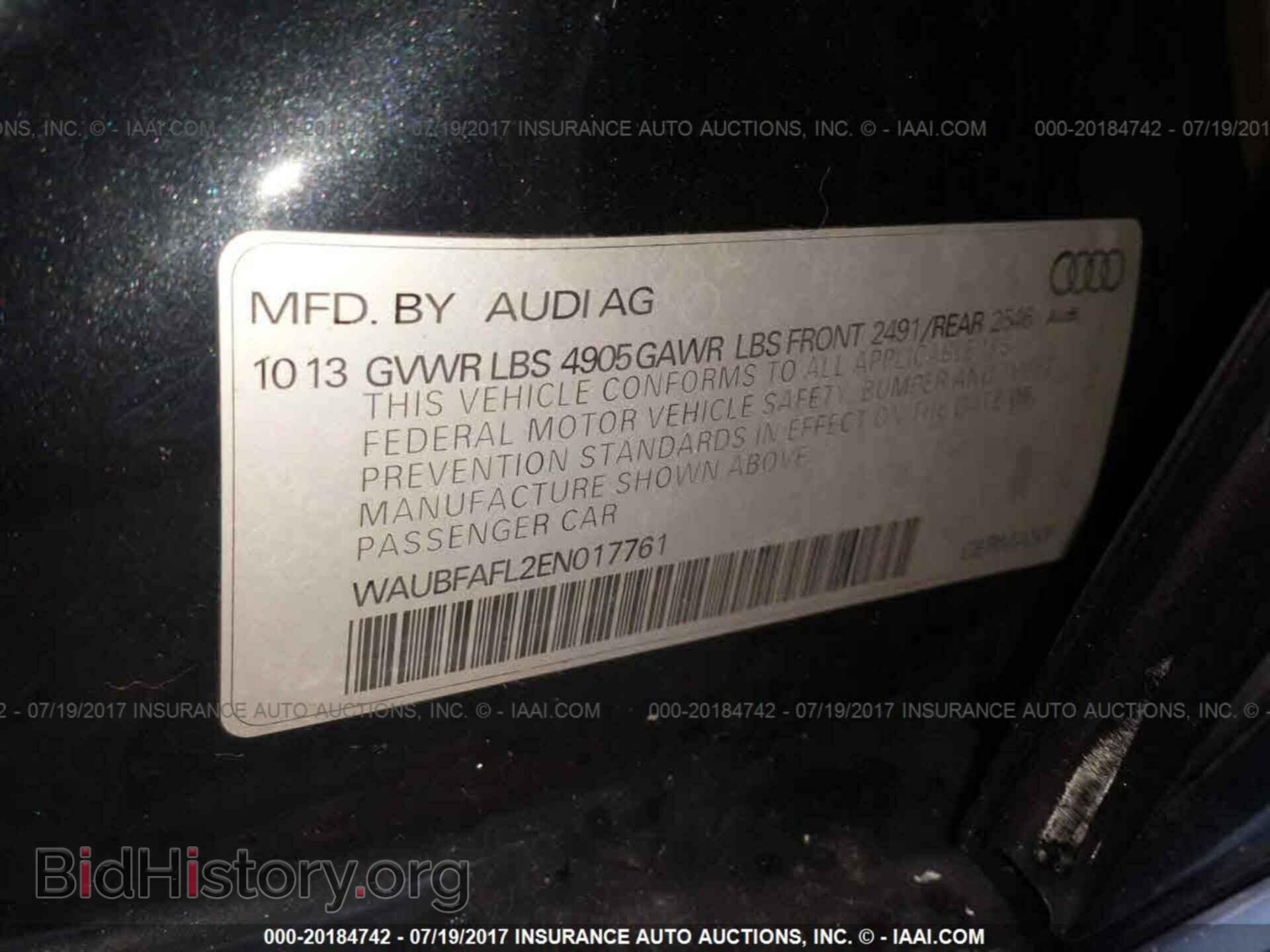2014 Audi A4 - VIN: WAUBFAFL2EN017761 - Photo 9