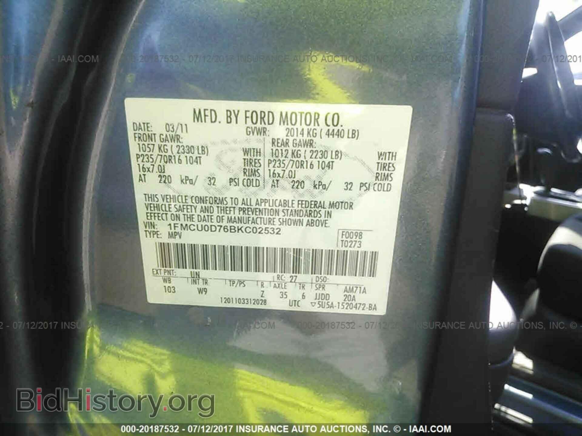2011 Ford Escape - VIN: 1FMCU0D76BKC02532 - Photo 9