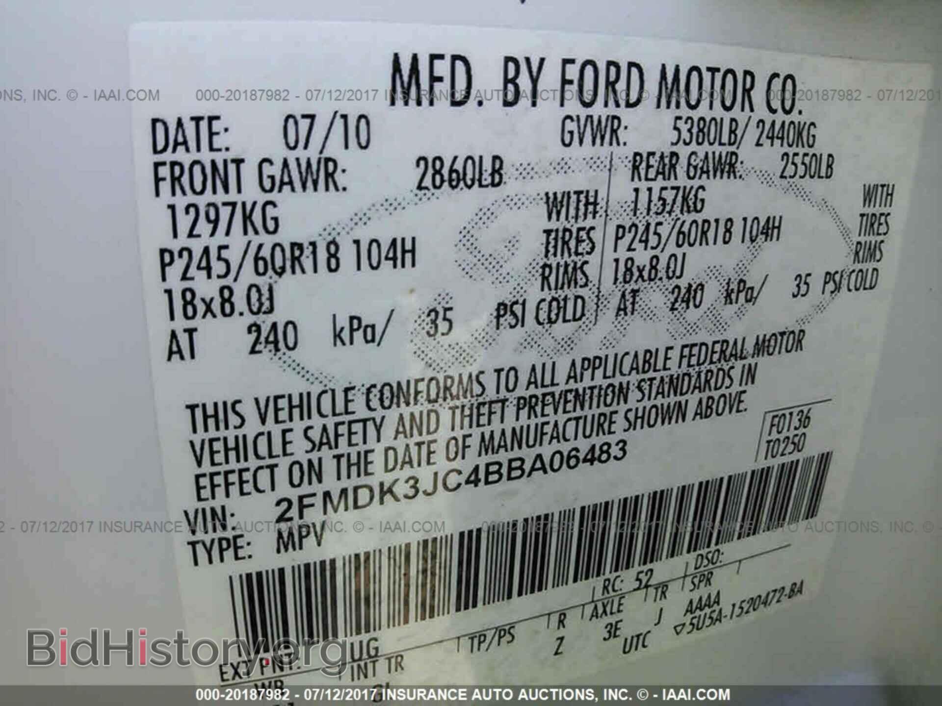 2011 Ford Edge - VIN: 2FMDK3JC4BBA06483 - Photo 9