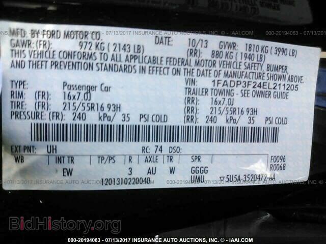 2014 Ford Focus - VIN: 1FADP3F24EL211205 - Фото 9