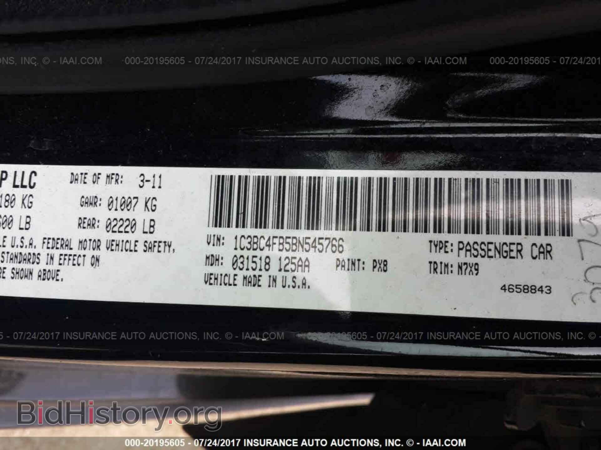 2011 Chrysler 200 - VIN: 1C3BC4FB5BN545766 - Photo 9