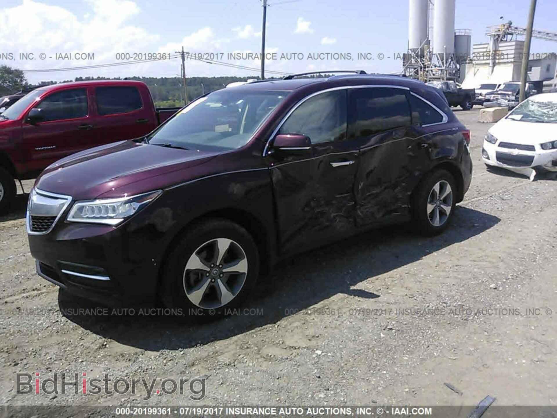 2014 Acura Mdx - VIN: 5FRYD4H26EB023262 - Фото 2