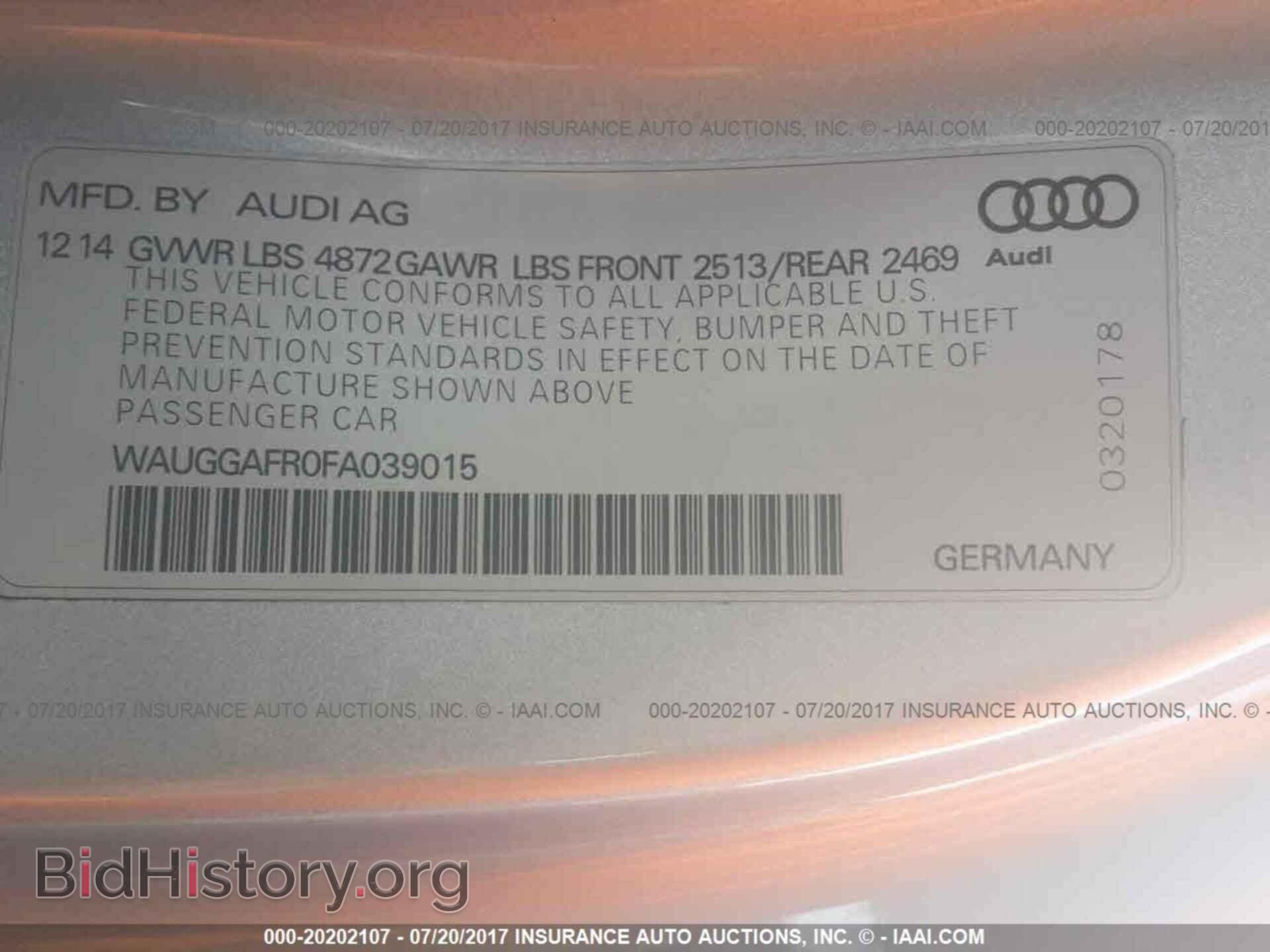 2015 Audi S5 - VIN: WAUGGAFR0FA039015 - Фото 9