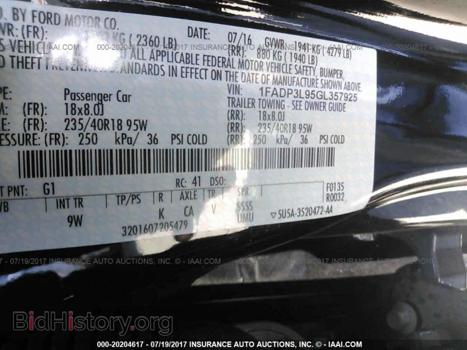 2016 Ford Focus - VIN: 1FADP3L95GL357925 - Фото 9