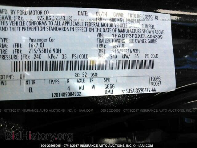 2014 Ford Focus - VIN: 1FADP3F2XEL406399 - Фото 9