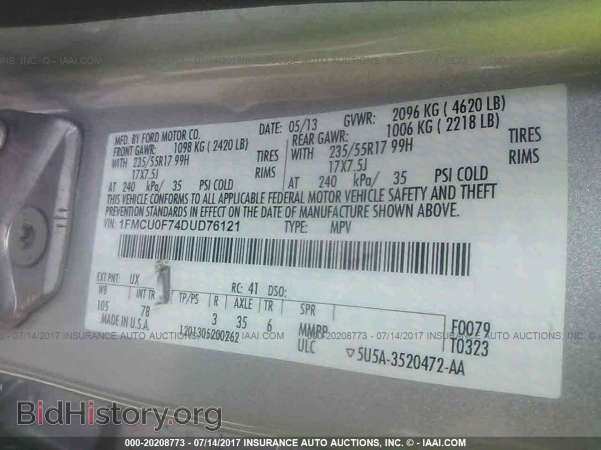 2013 Ford Escape - VIN: 1FMCU0F74DUD76121 - Photo 9