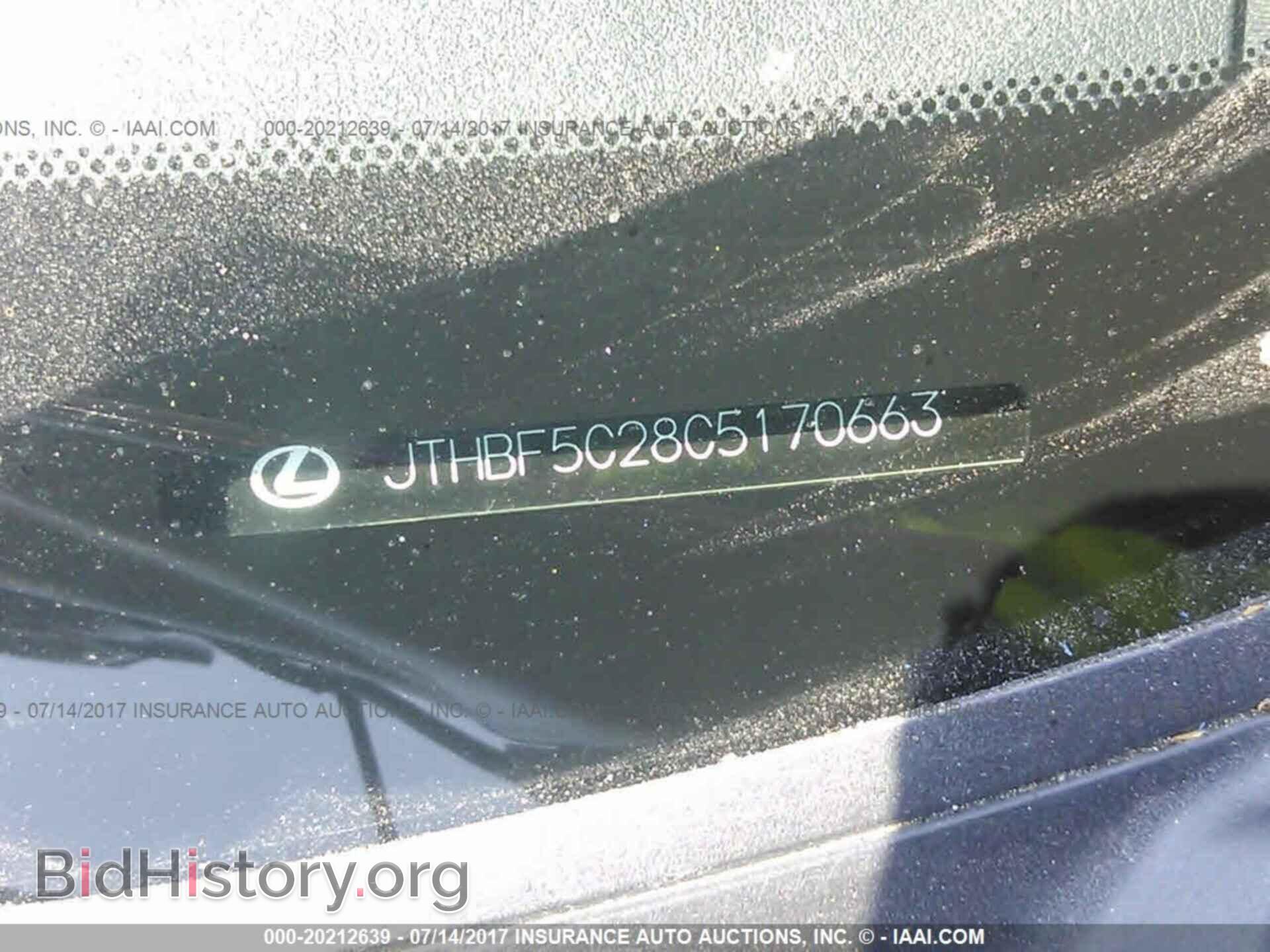 2012 Lexus Is - VIN: JTHBF5C28C5170663 - Фото 9