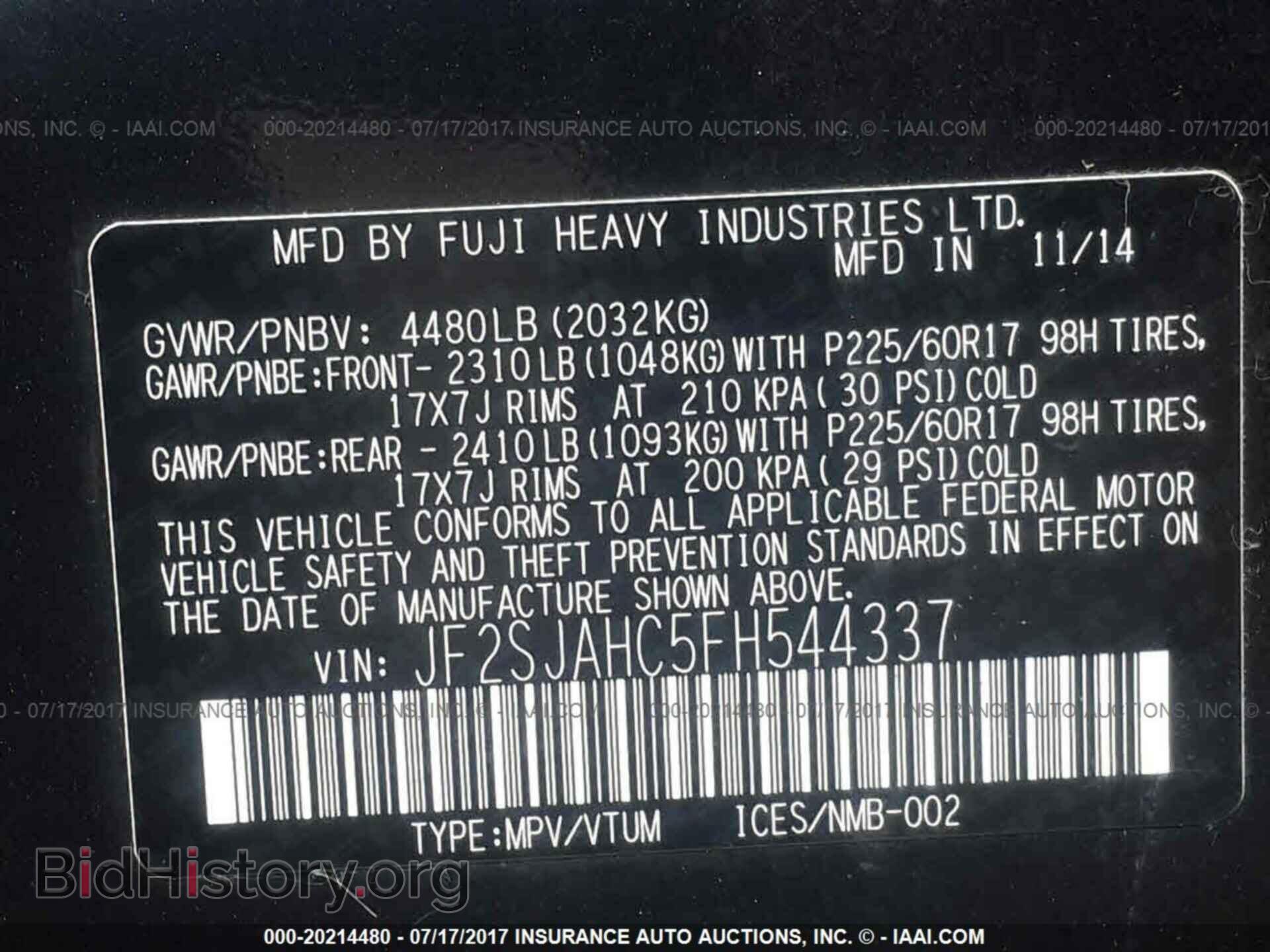 2015 Subaru Forester - VIN: JF2SJAHC5FH544337 - Photo 9